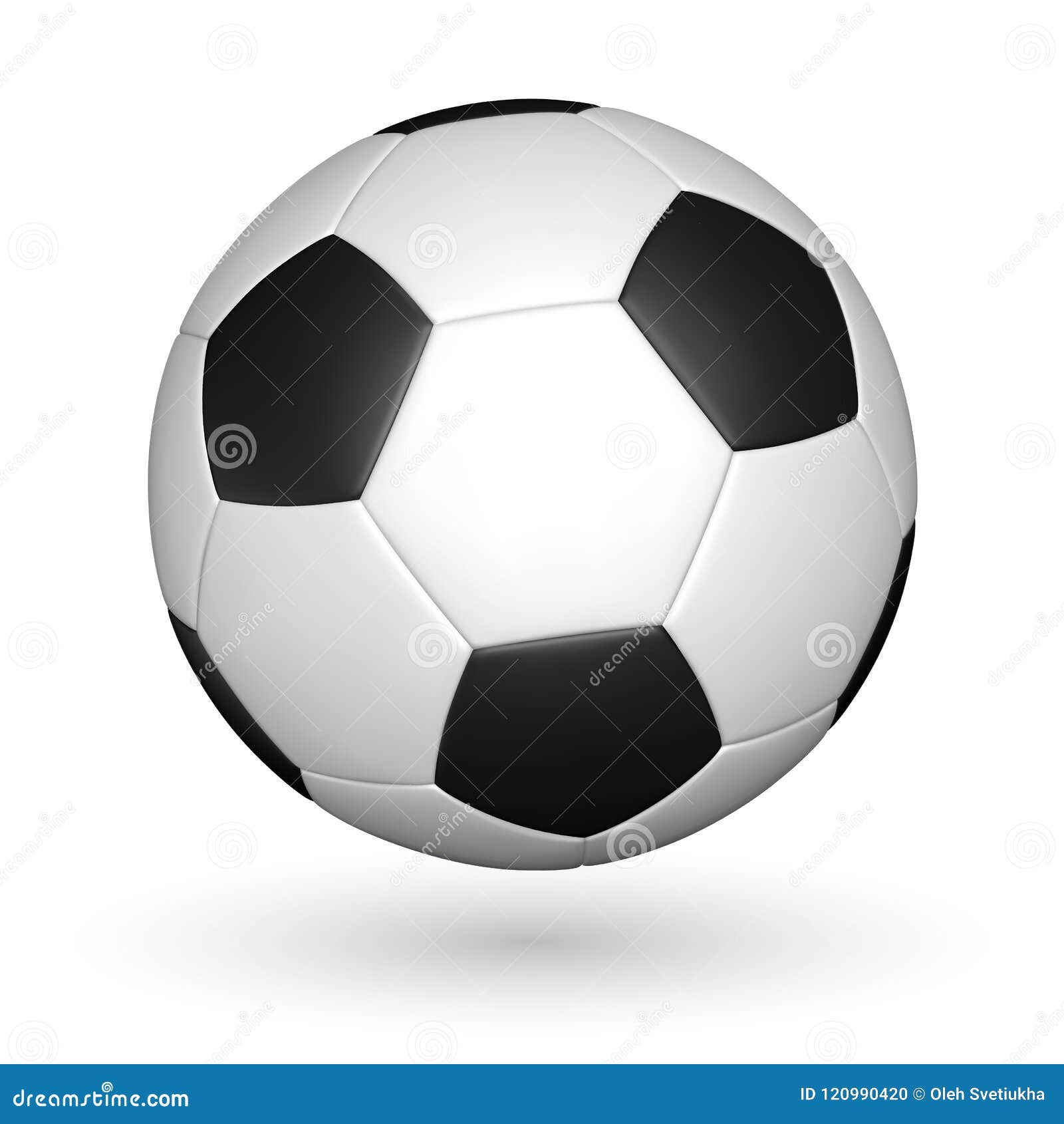 Download Football Ball Soccer Ball Mockup With Reflection On White Background Vector Illustration Stock Vector Illustration Of Isolated Color 120990420