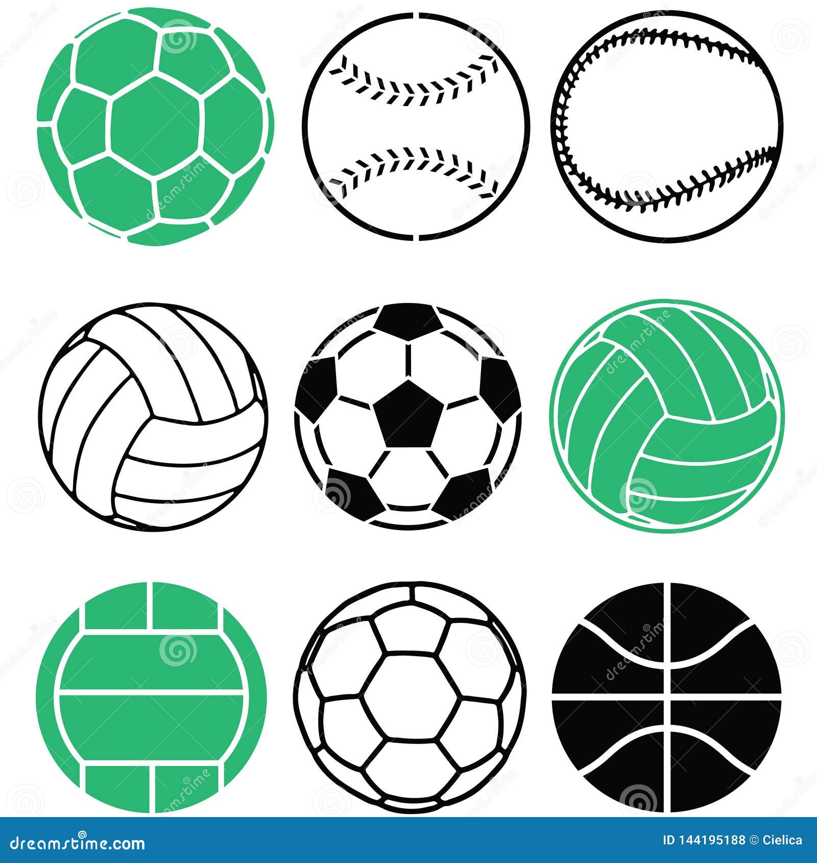 football balls soccer balls sport ball clipart eps