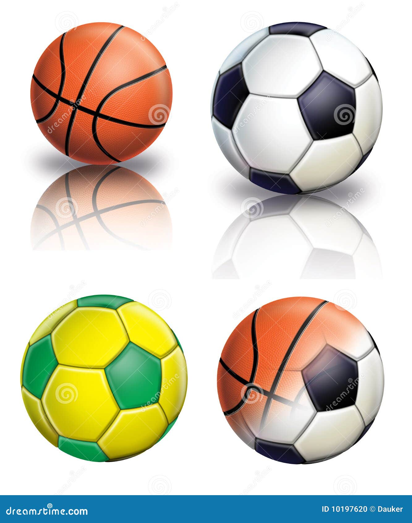 Football and Basketball stock illustration. Illustration of lacks