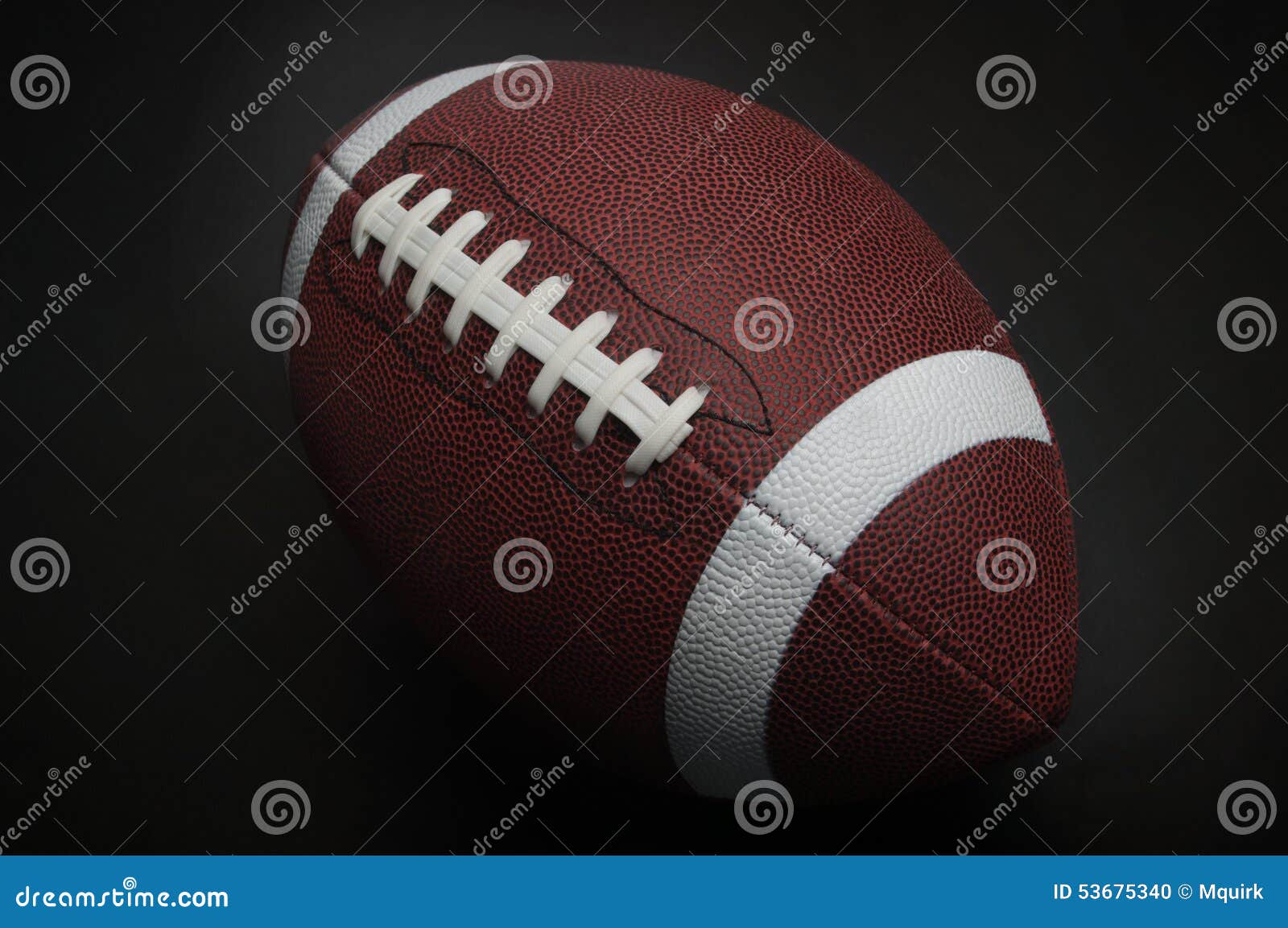 Football On A Black Background Stock Photo - Image of competition