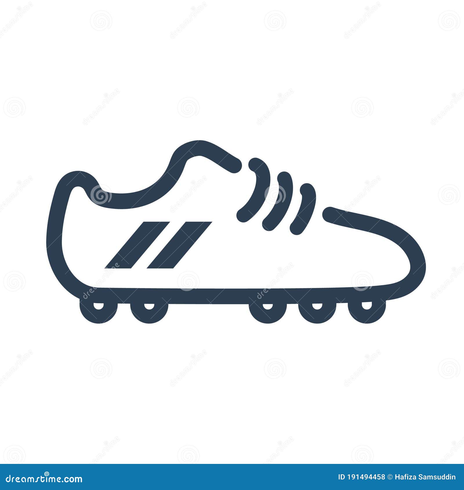 Football Cleats Icon. Vector Illustration Decorative Design Stock