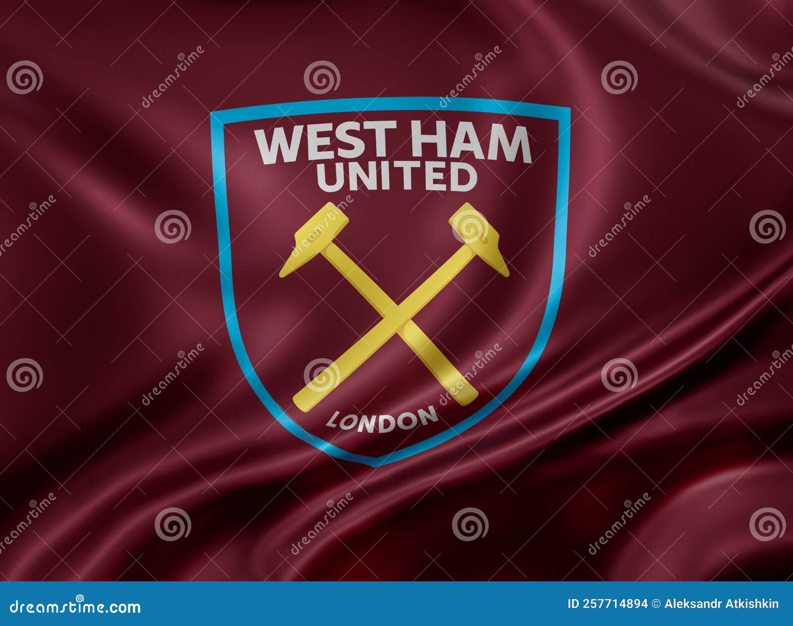Football club flag editorial stock image. Illustration of wind - 257714894
