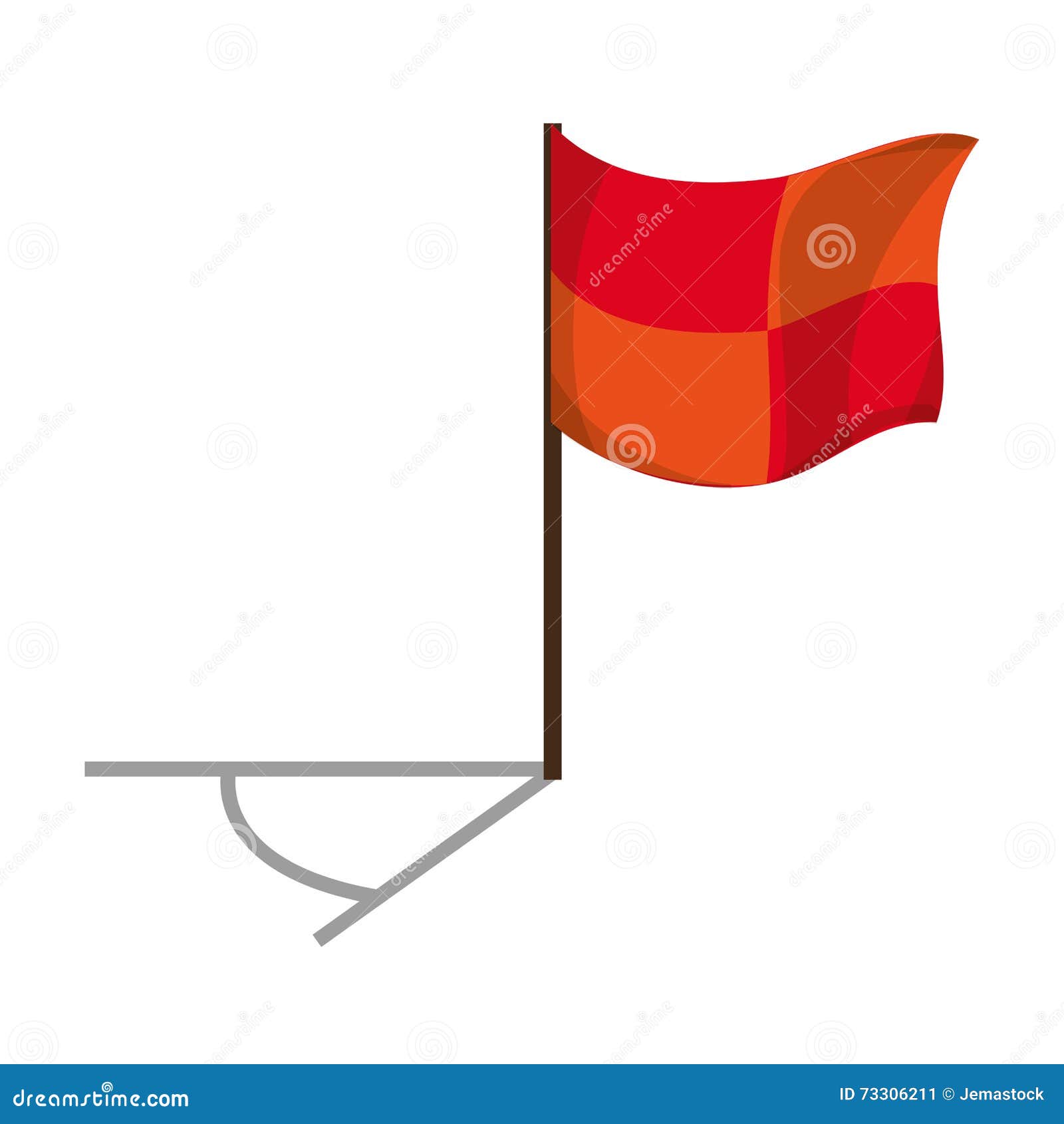 Football corner flag stock image. Image of field, sign 73306211