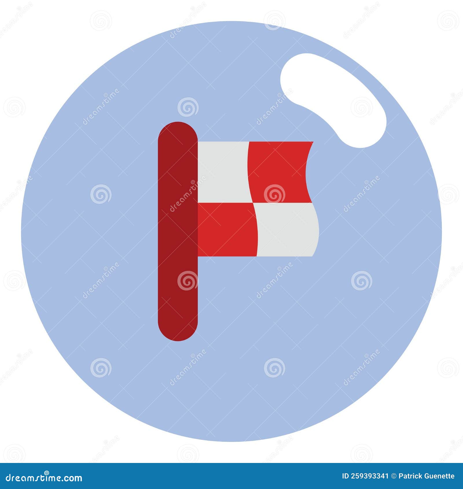 Football corner flag, icon stock vector. Illustration of match 259393341
