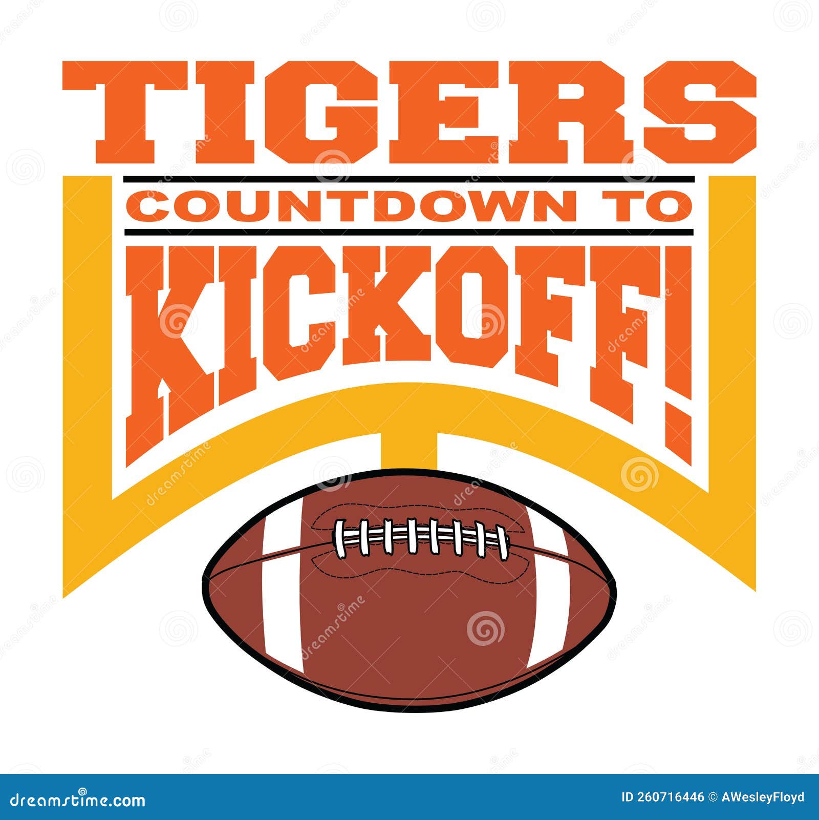 Football Countdown To Kickoff Tigers Stock Vector Illustration of Football Countdown To Kickoff Tigers Stock Vector Illustration of