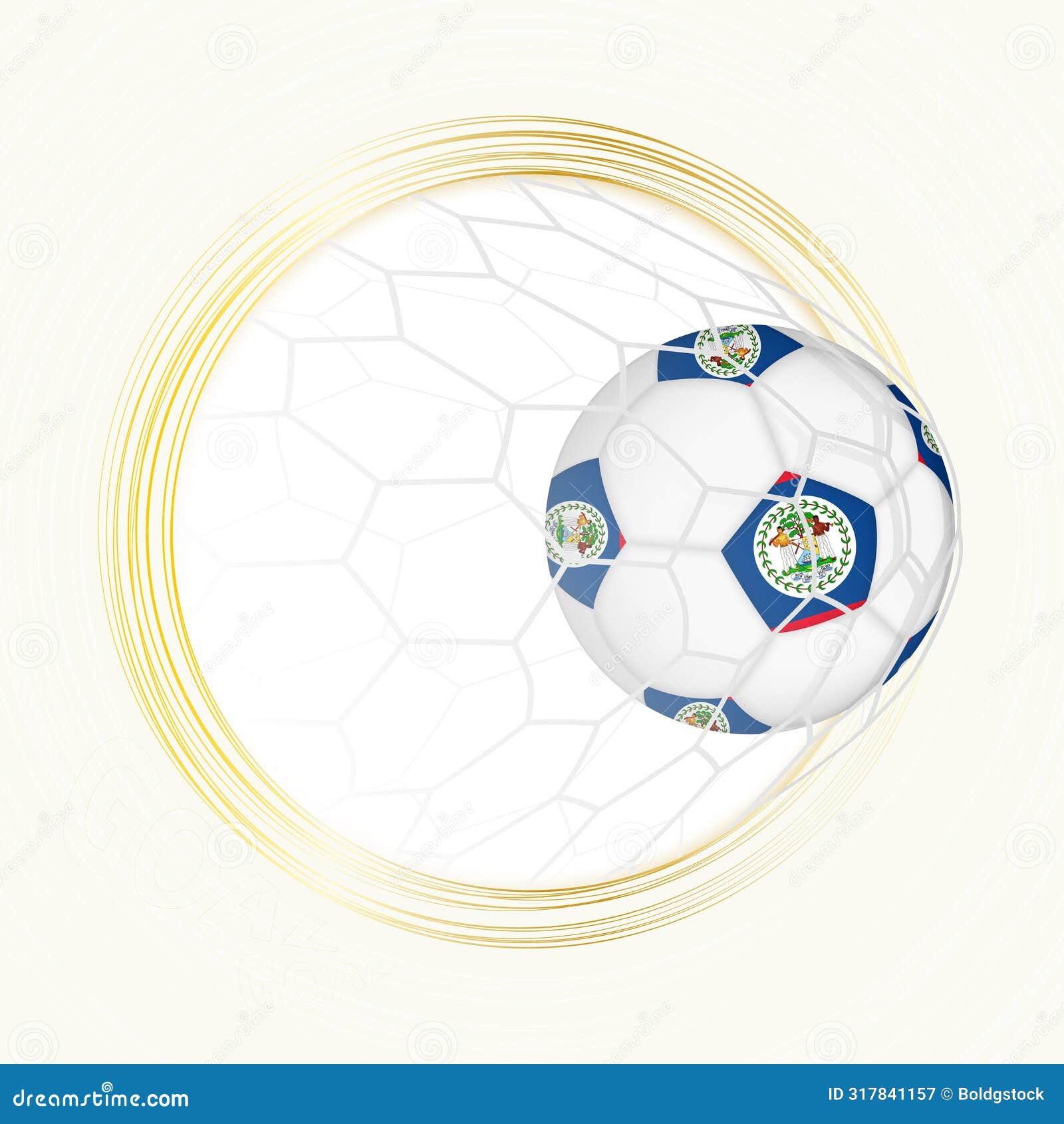 football emblem with football ball with flag of guatemala in net, scoring goal for guatemala