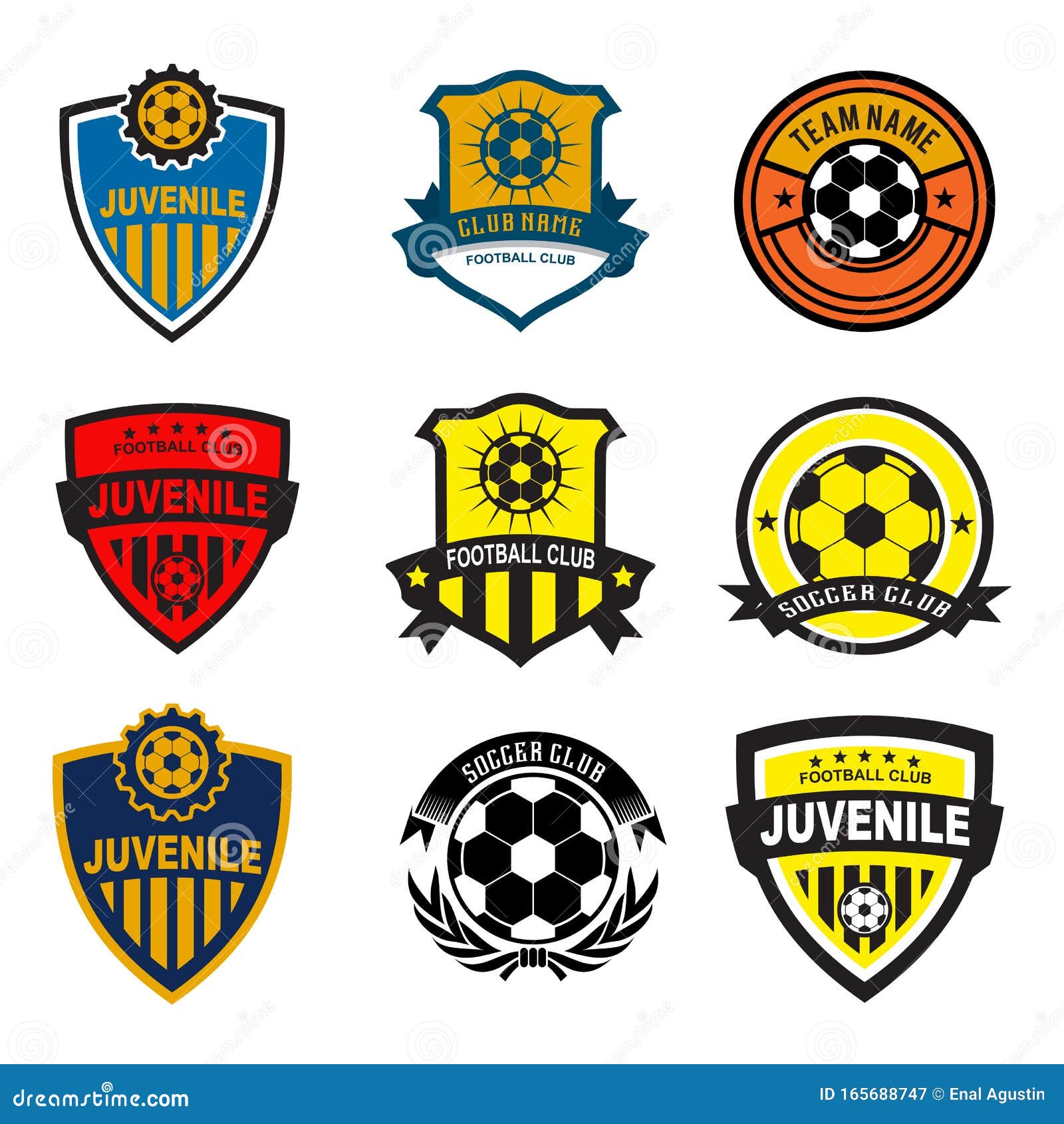 Football Emblem Logo Design Vector Template Stock Vector ...