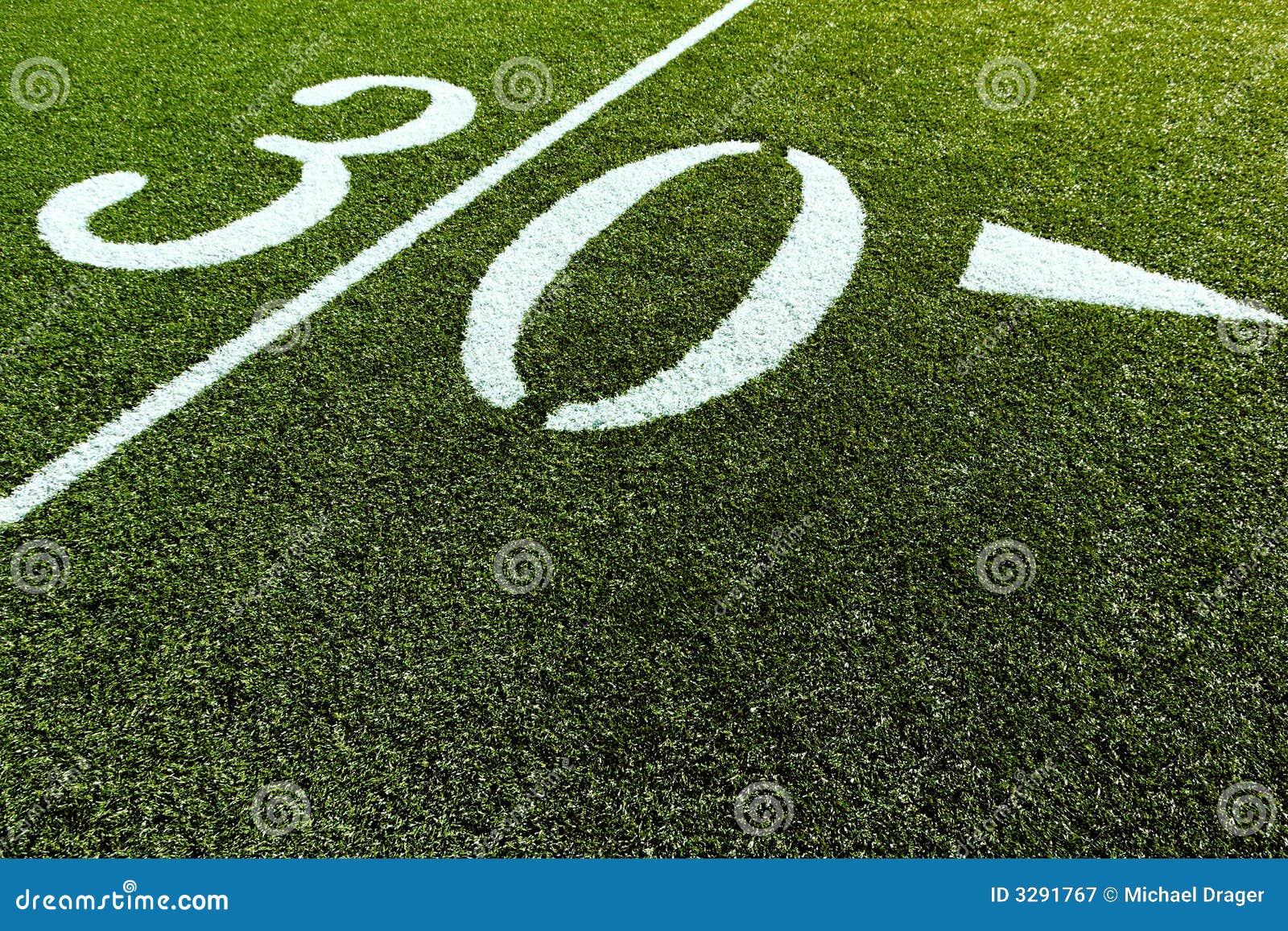 Football Field with 30 Yard Stock Image Image of hike, ball 3291767