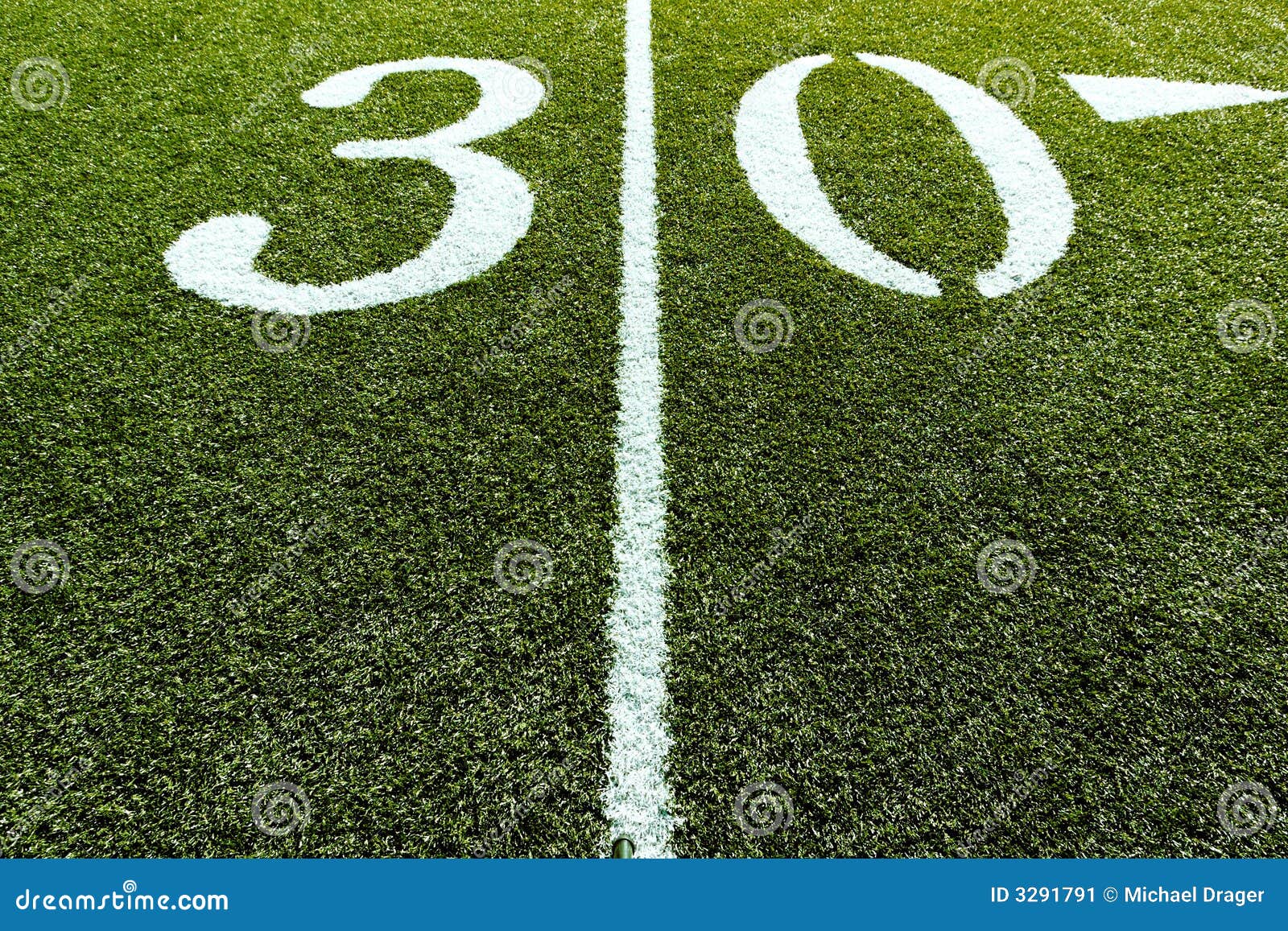Football Field 30 Yard Line Stock Image Image of close, goal 3291791