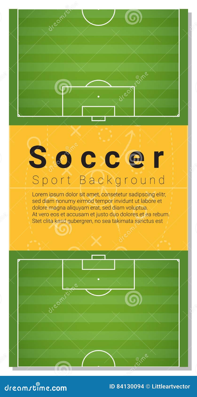 Football Field Graphic Background Stock Vector Illustration of banner