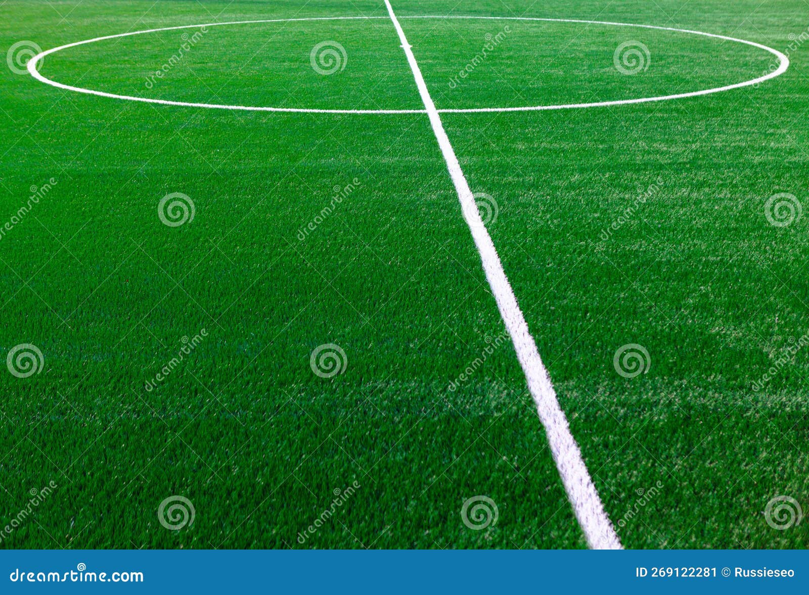 Football Field Marking in the Center Stock Image Image of land, marking 269122281