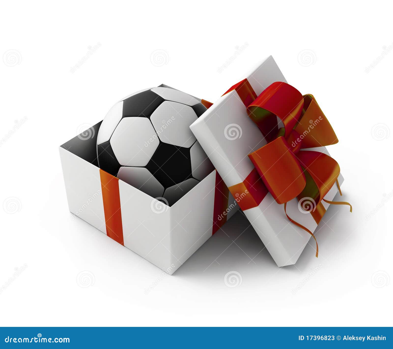 Football in a gift box stock illustration. Illustration of celebration