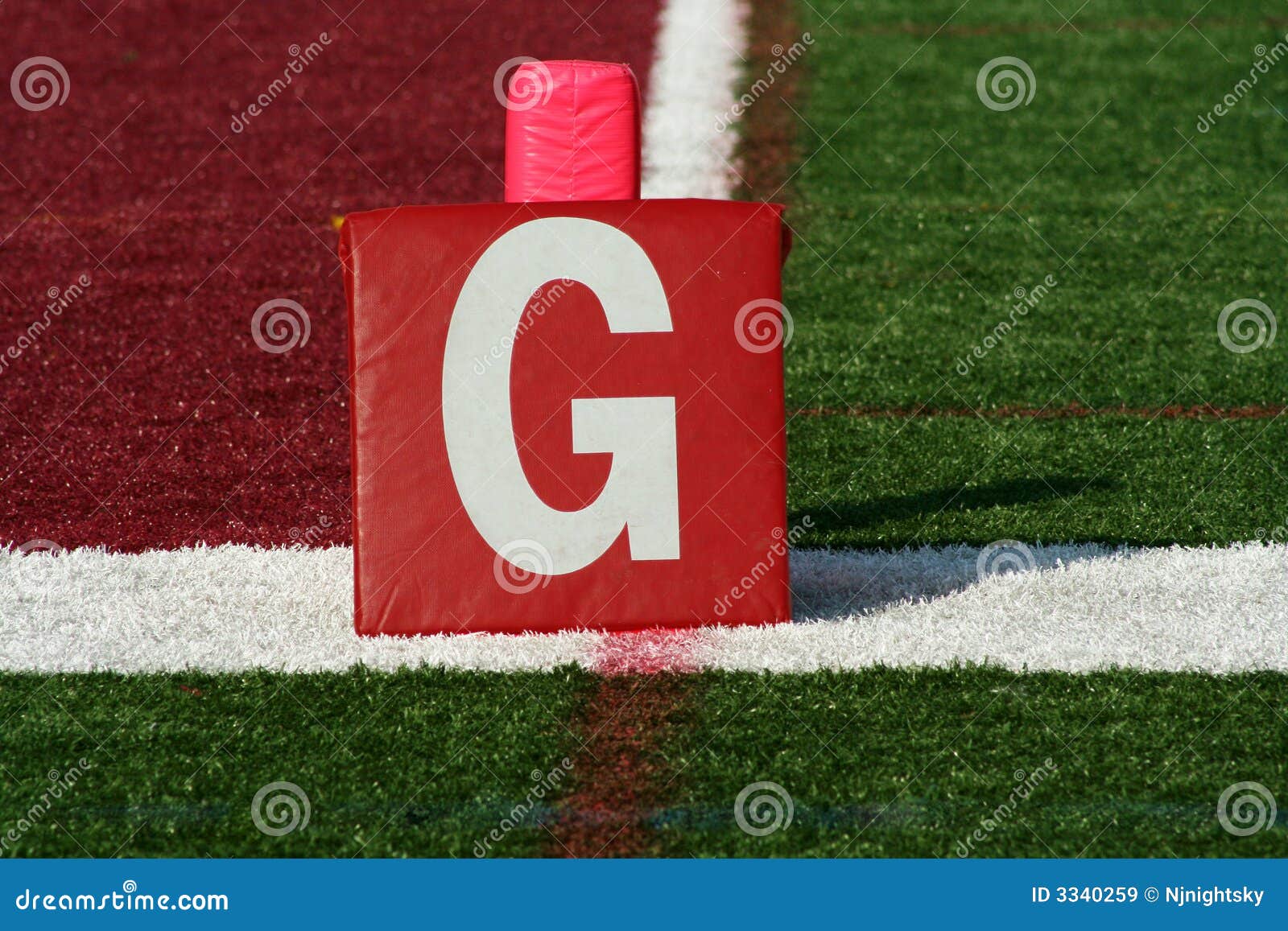 Football Goal Line Yard Marker Stock Image Image of sport, line 3340259