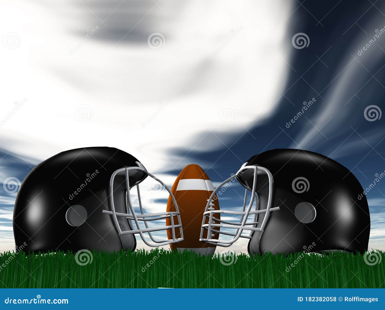 Football Helmet Composition Stock Illustration Illustration of player
