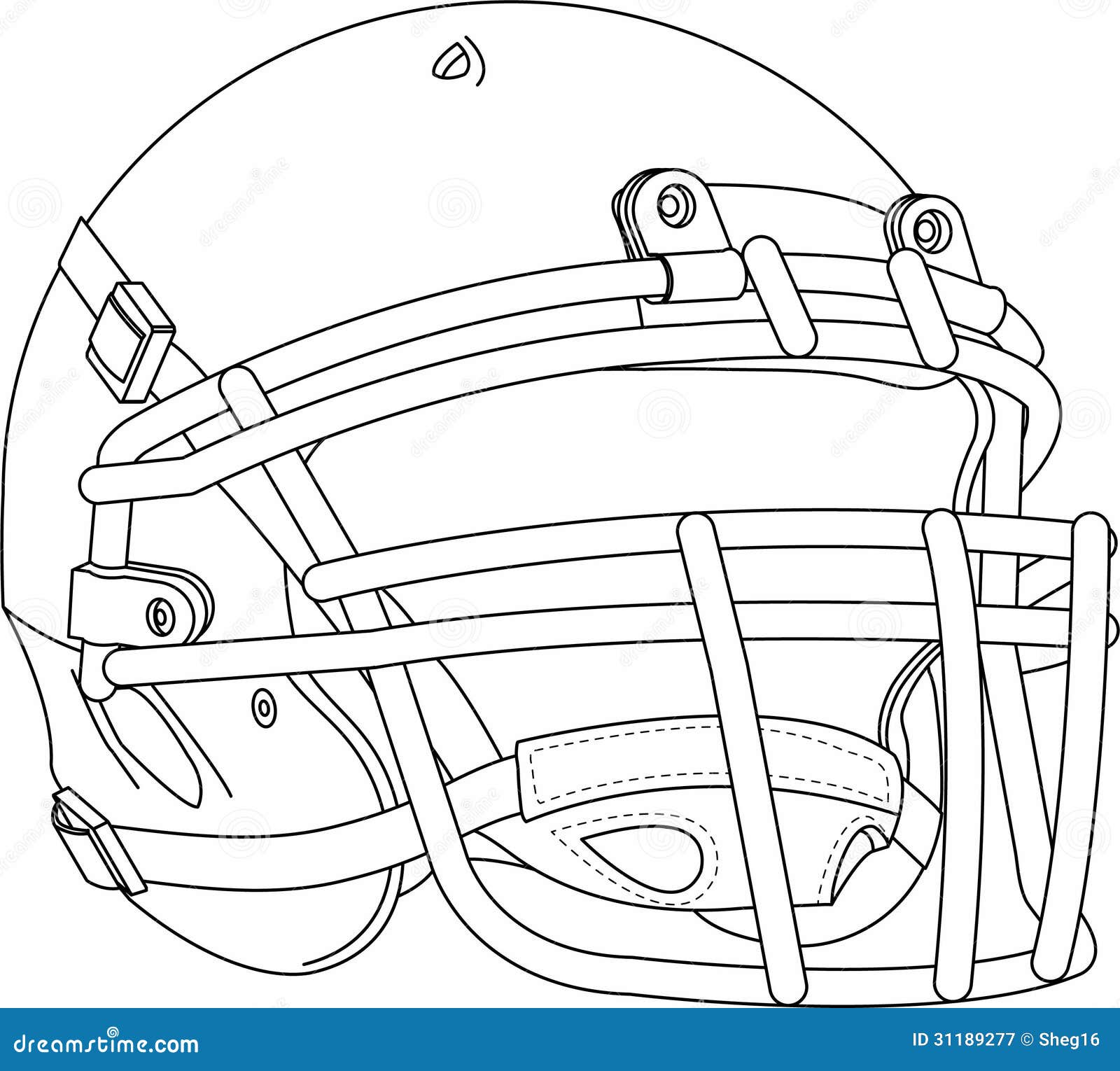 football helmet drawing 31189277