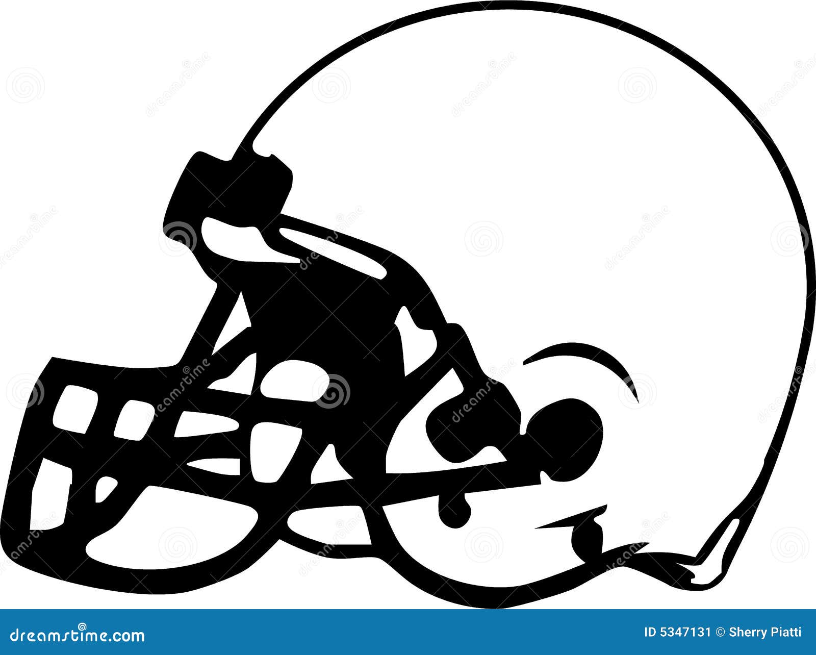 football helmet drawing