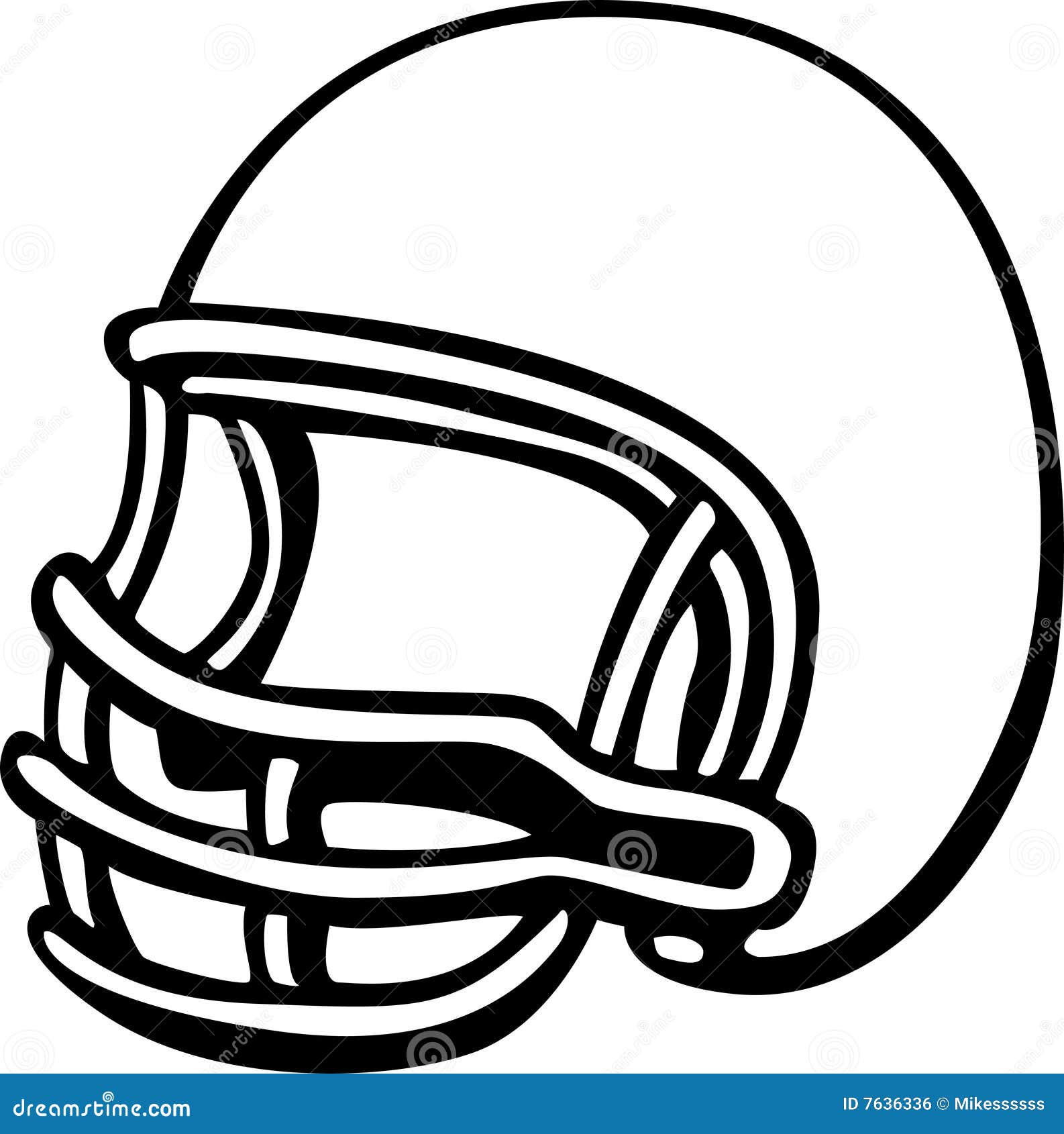 football helmet drawing front view