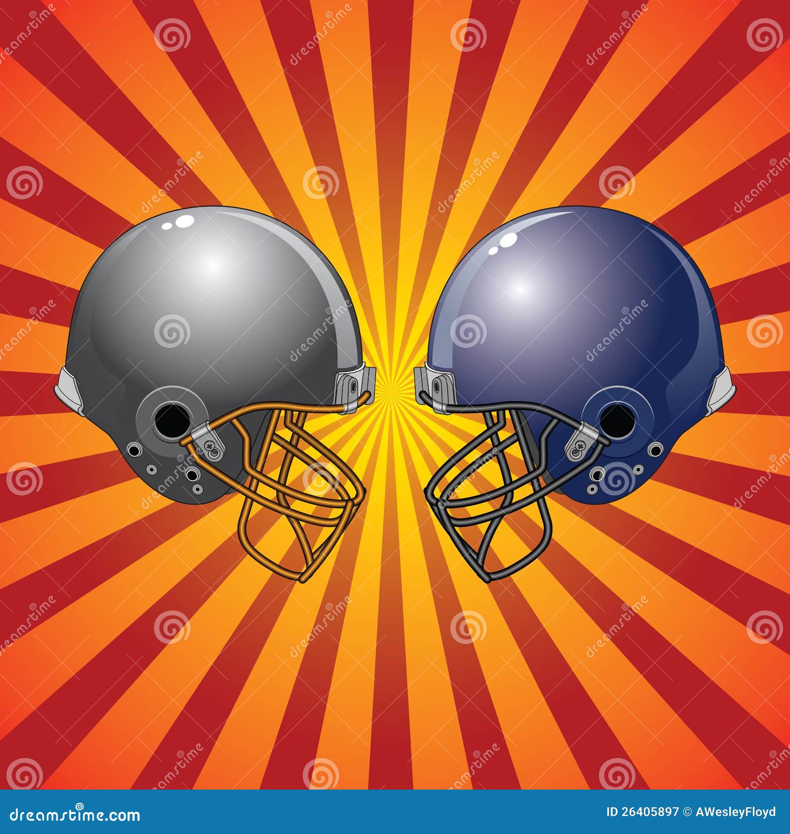 Football Helmets Colliding stock vector. Illustration of game 26405897