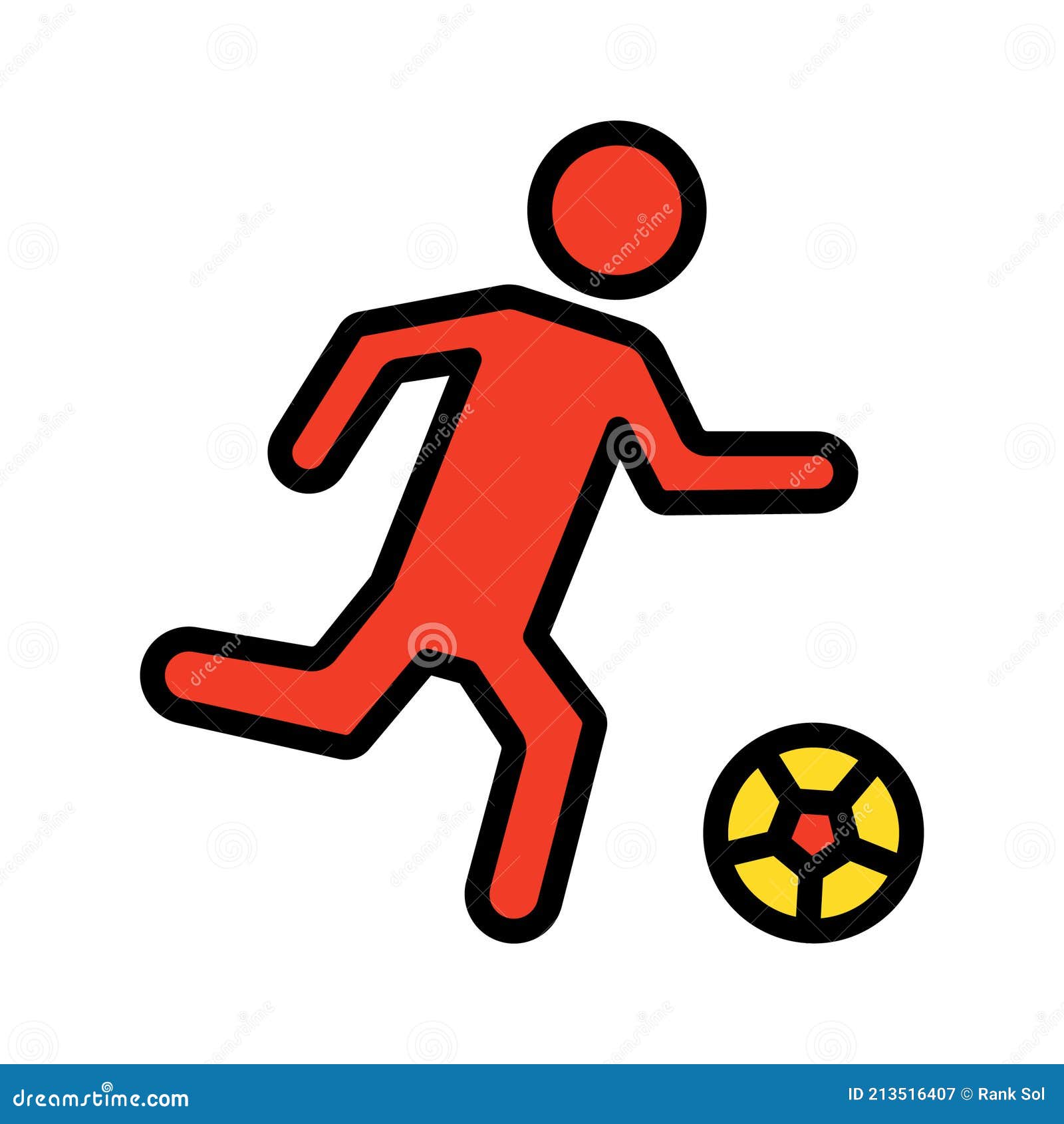 Football, Kick Isolated Vector Icon that Can Be Easily Modified or Edited Stock Vector