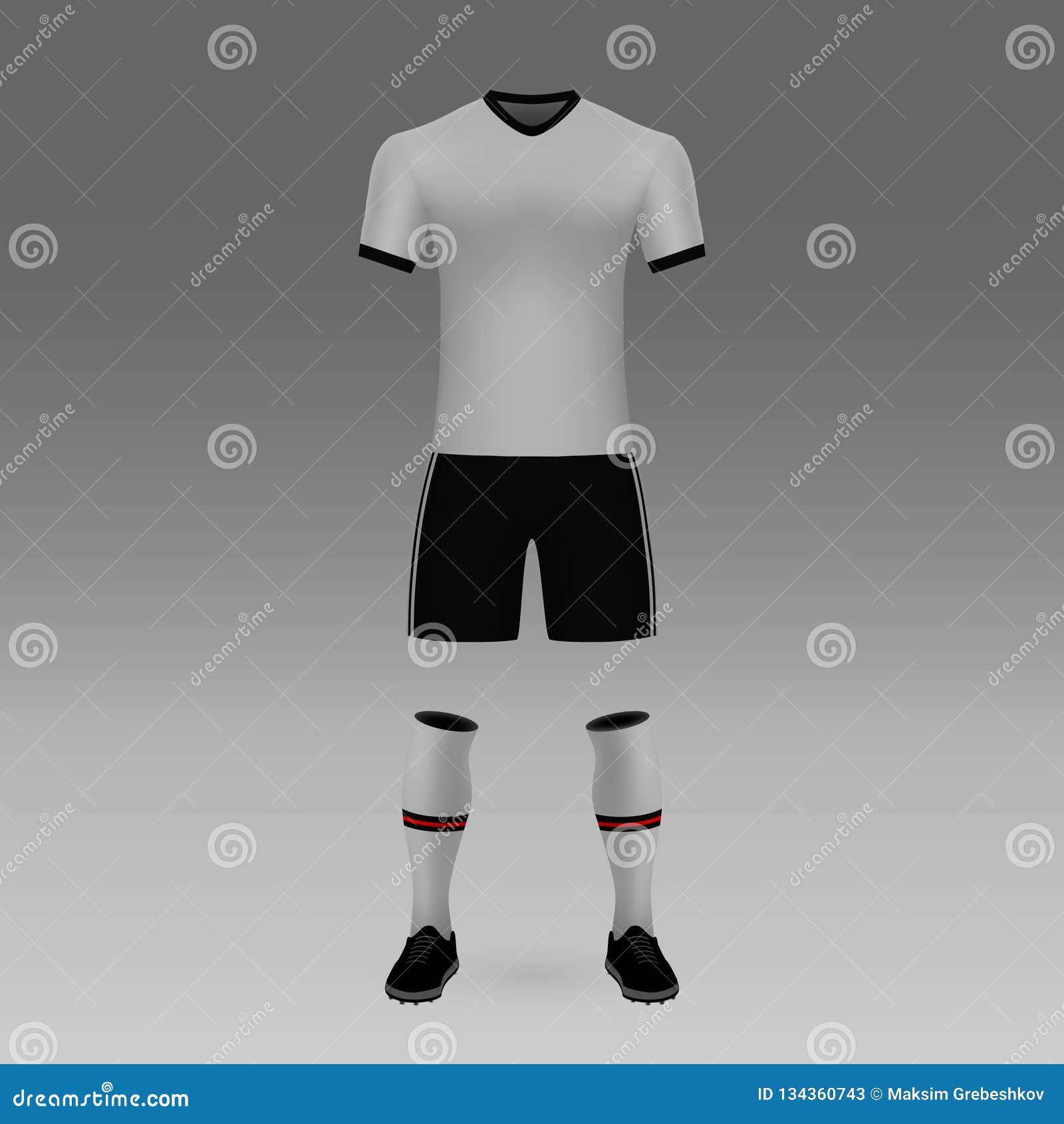 Football Kit. Vector Illustration Stock Illustration - Illustration of ...