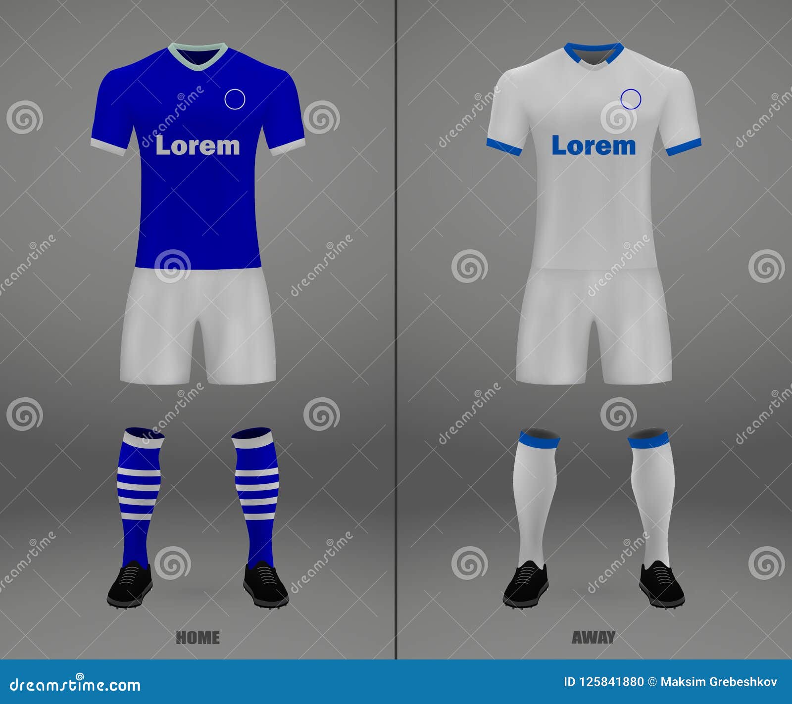 Football Kit Of Hoffenheim 2018-19, Shirt Template Stock ...