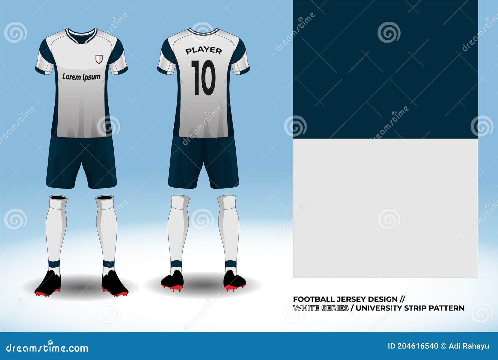 Download Football Kit Jersey Mockup White Solid Design. Stock ...