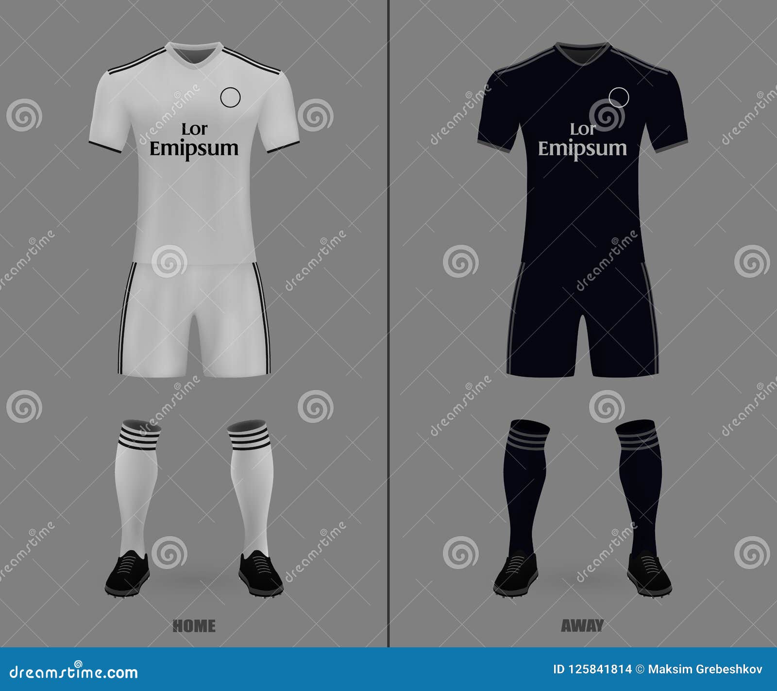 Football Kit 2018-19, Shirt Template for Soccer Jersey. Stock ...