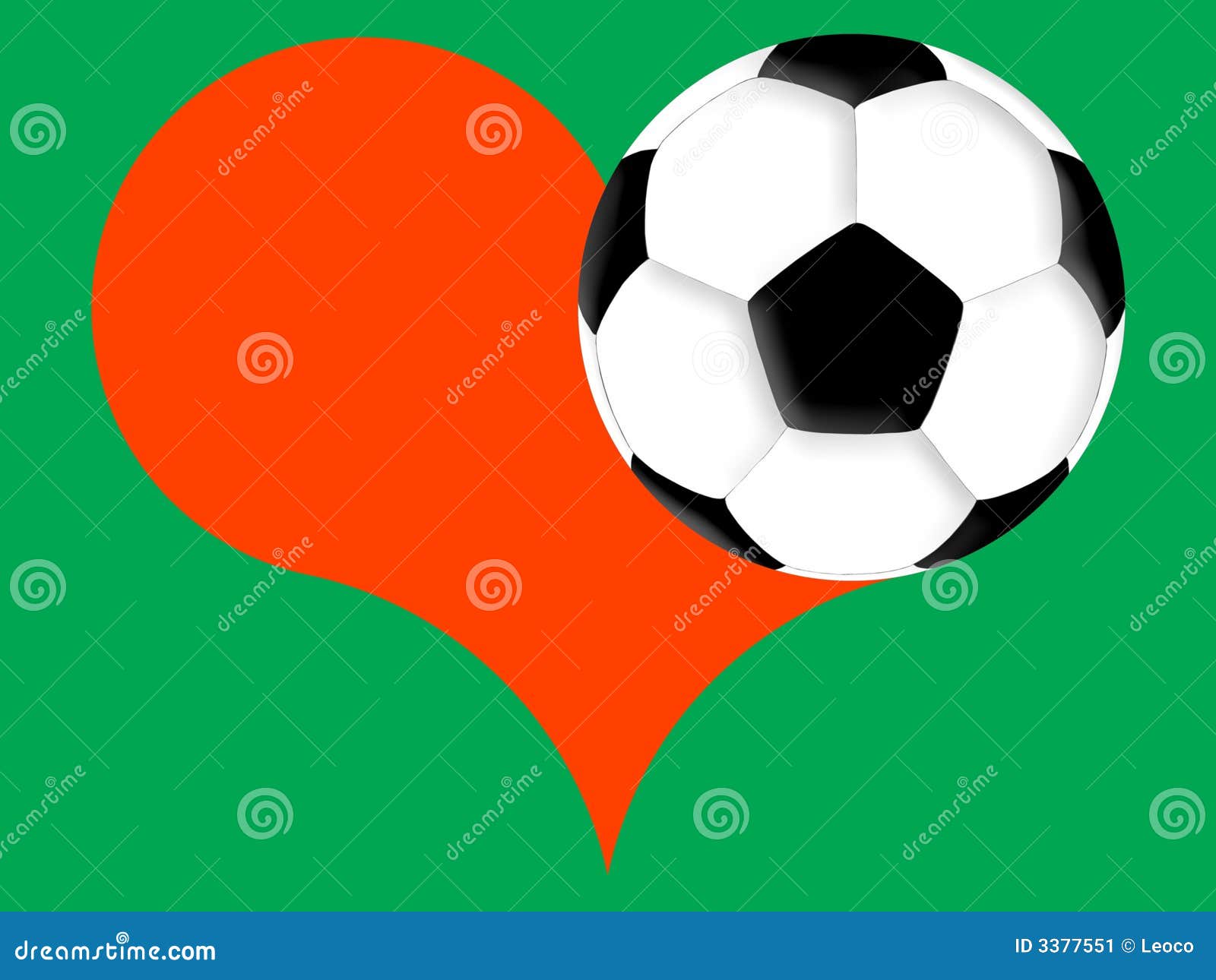 Football love stock illustration. Illustration of symbol 3377551