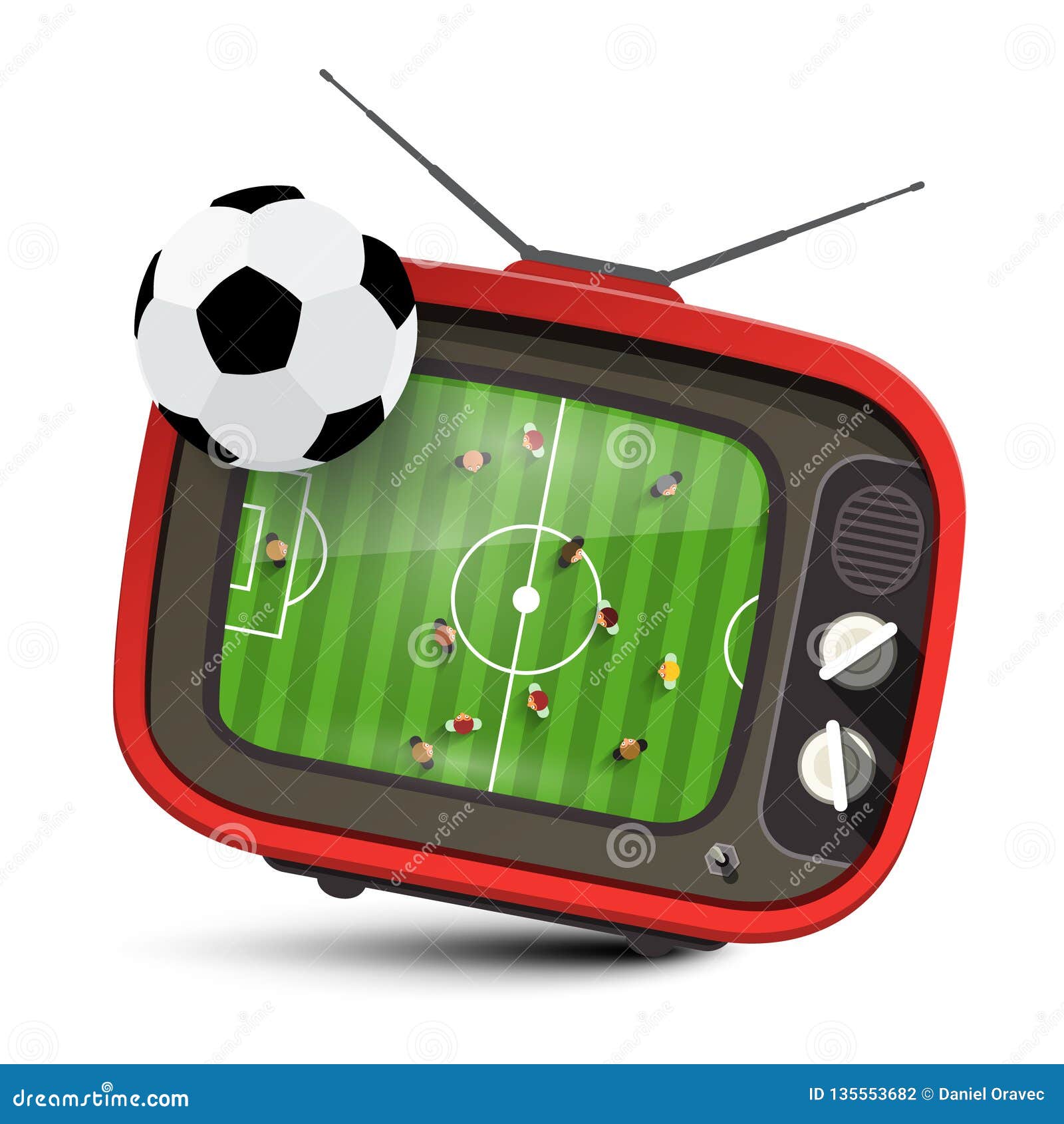 Football Match on TV