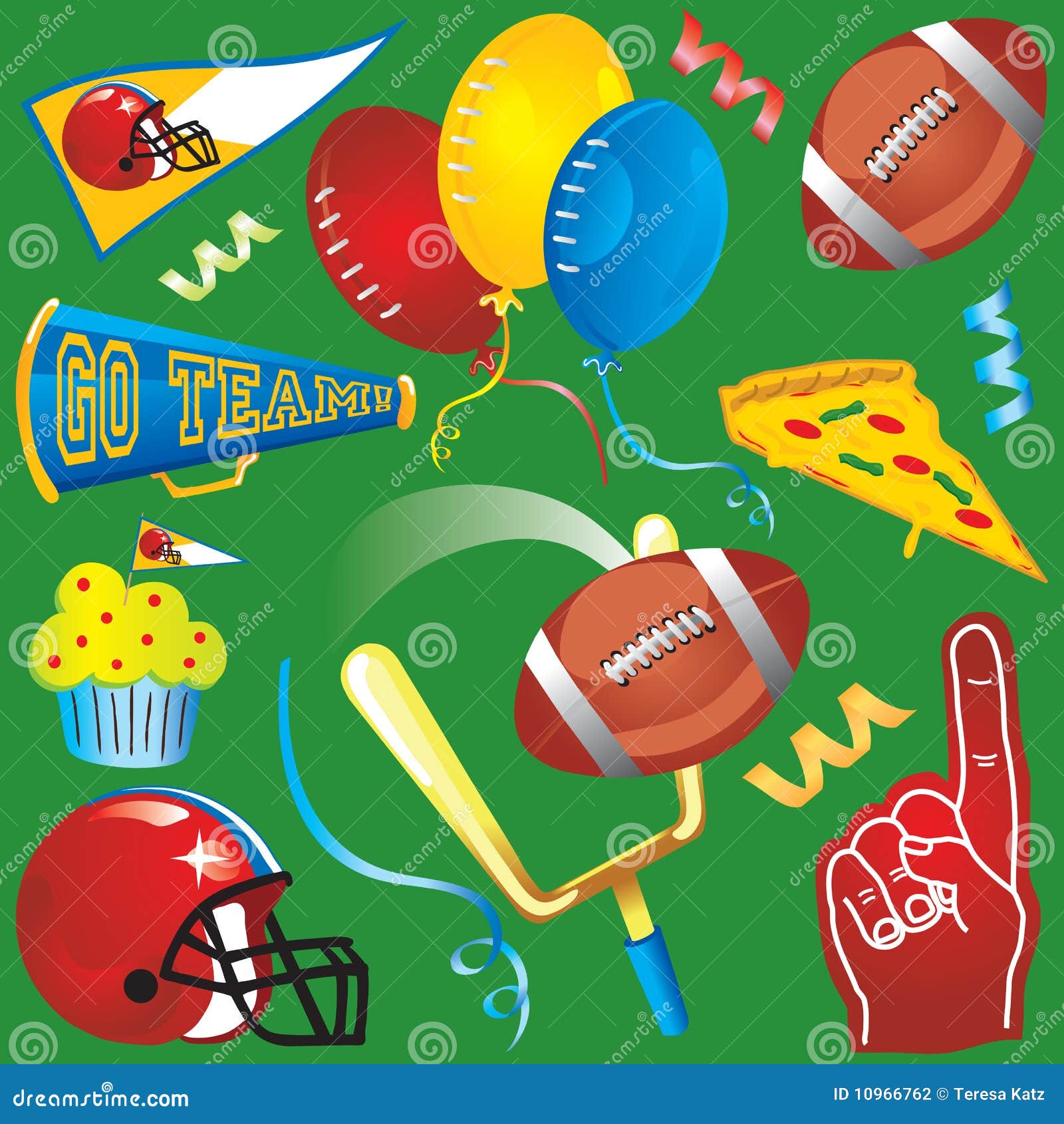 Football Party Clip Art Icons Stock Vector Illustration Of Pizza tailgate-football-game-food-at-danny-mendoza-blog