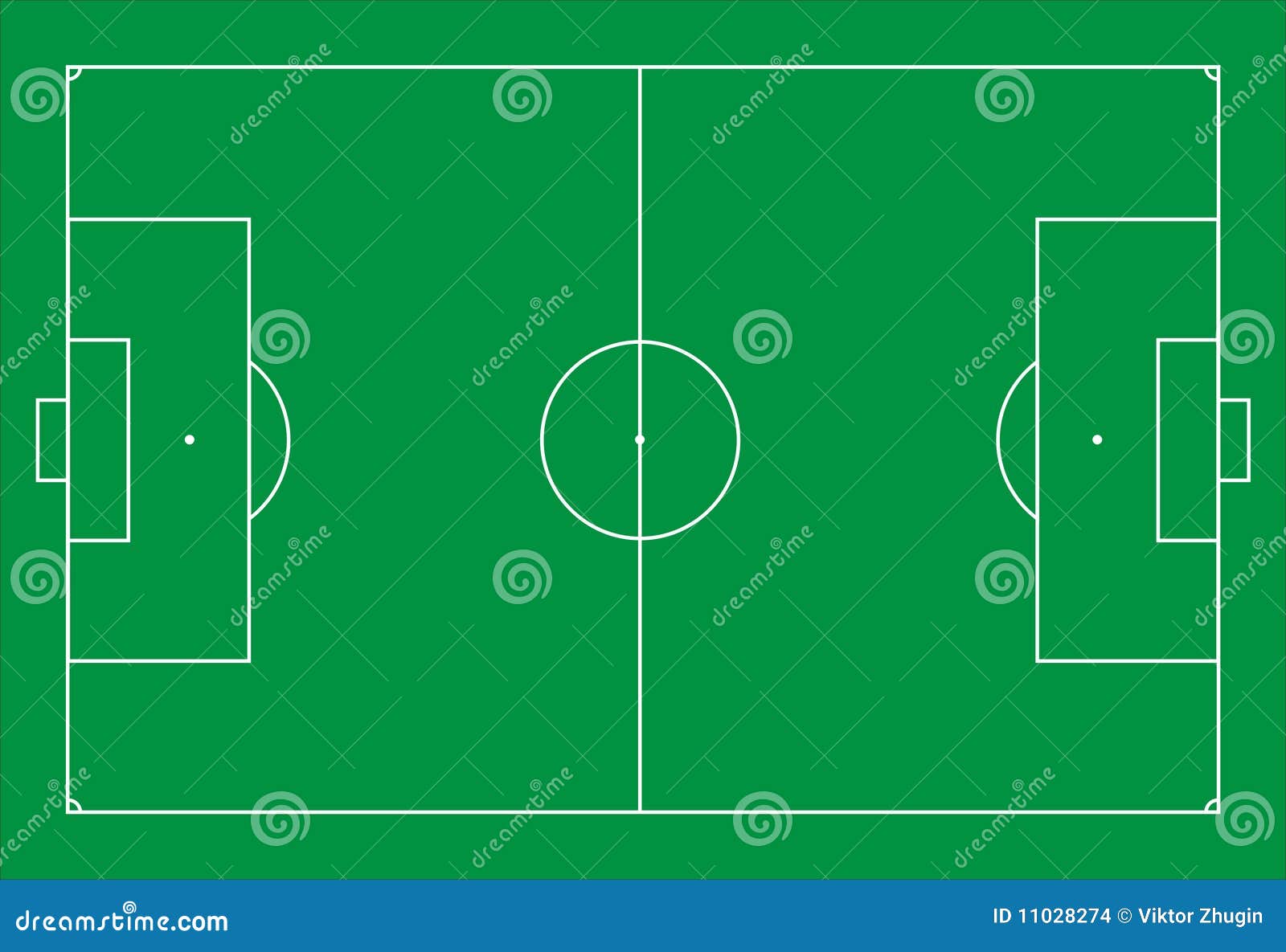 Football Pitch Cartoon Vector | CartoonDealer.com #13941907