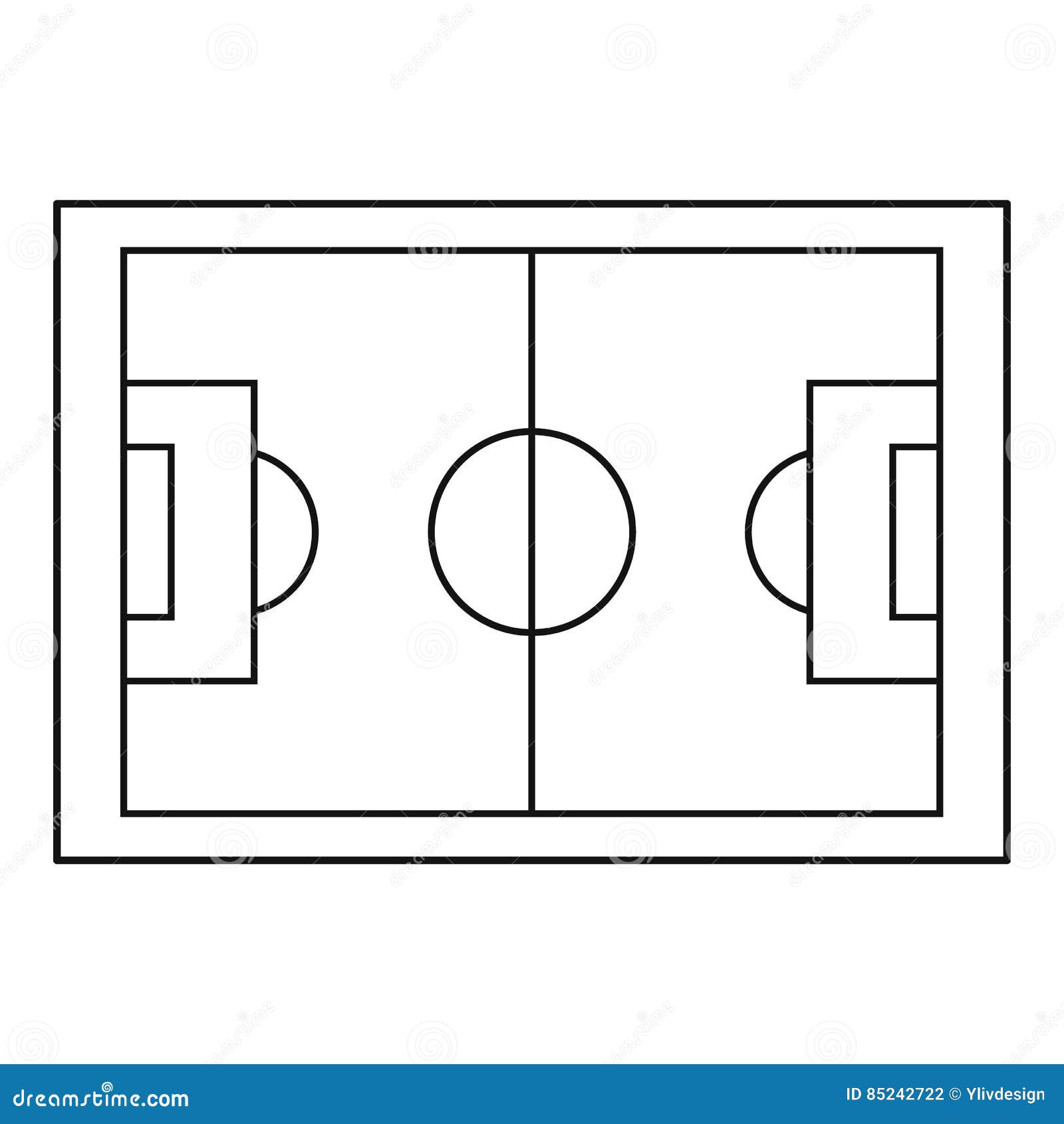 Football Pitch Icon, Simple Style Stock Vector - Illustration of game ...