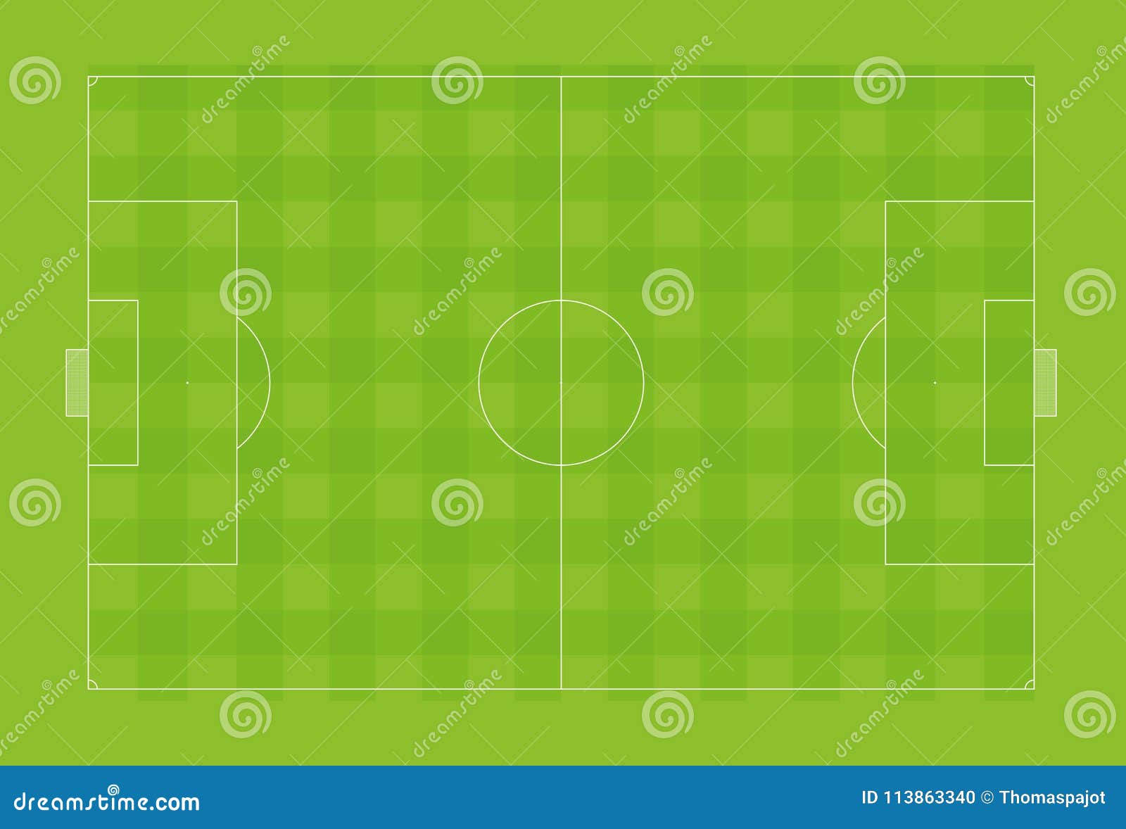 football pitch with official proportions