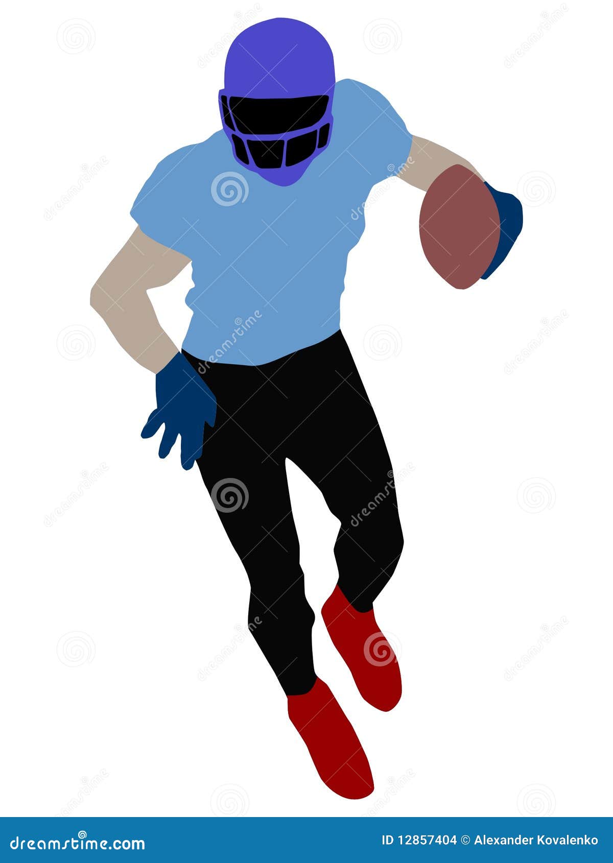 Football player stock vector. Illustration of helmet - 12857404