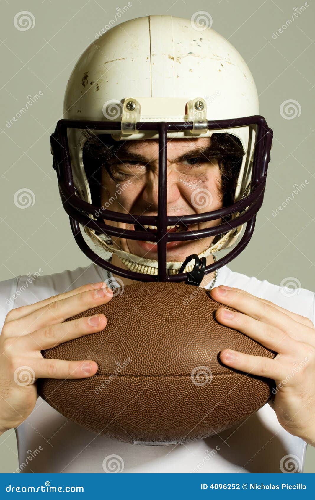 Football Player stock photo. Image of football, head, model 4096252
