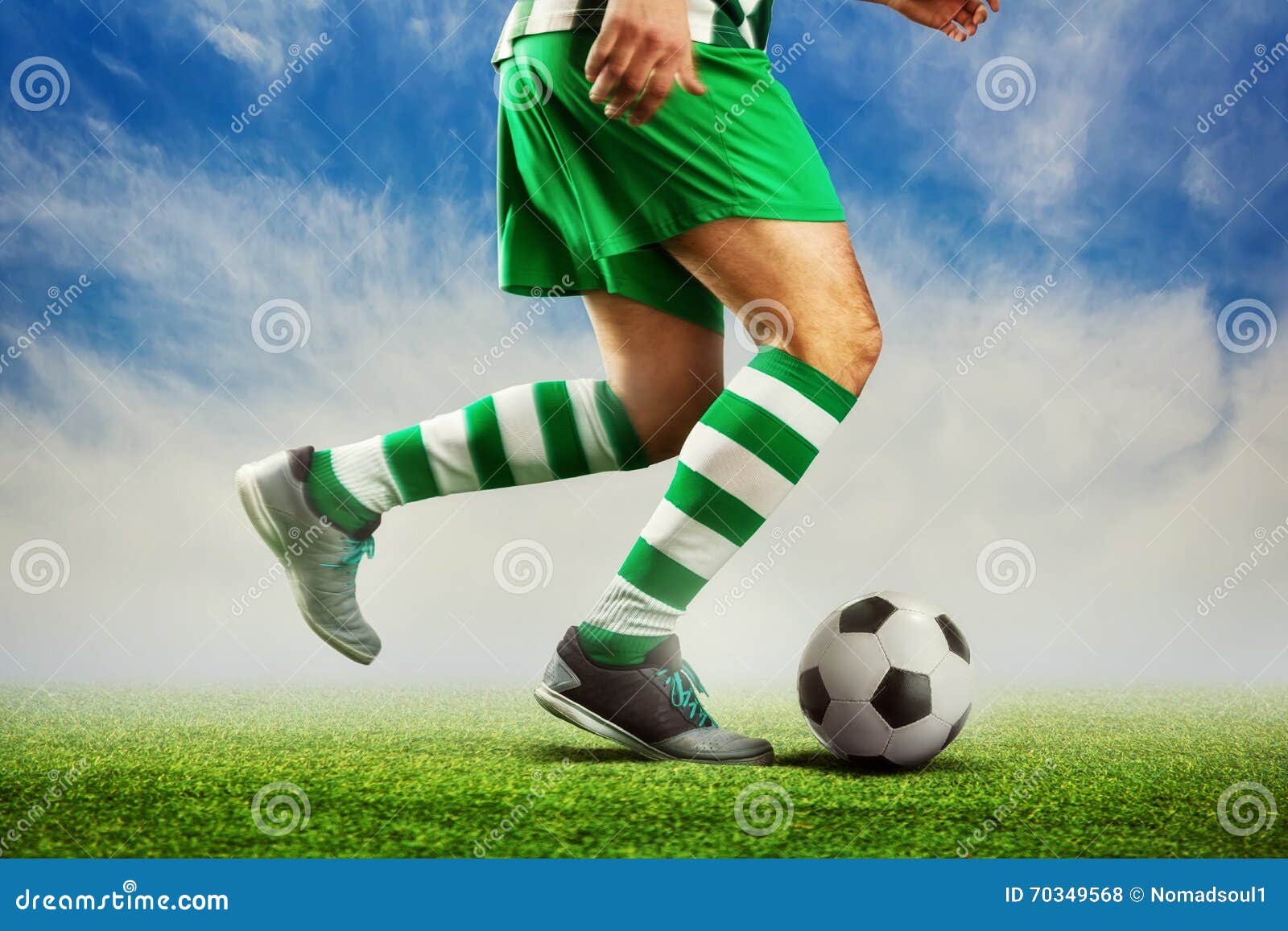 Football-player on the Football Ground Stock Photo - Image of leisure