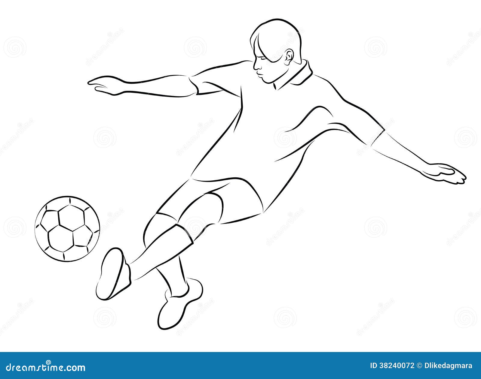 Football Player stock illustration. Illustration of sketching - 38240072