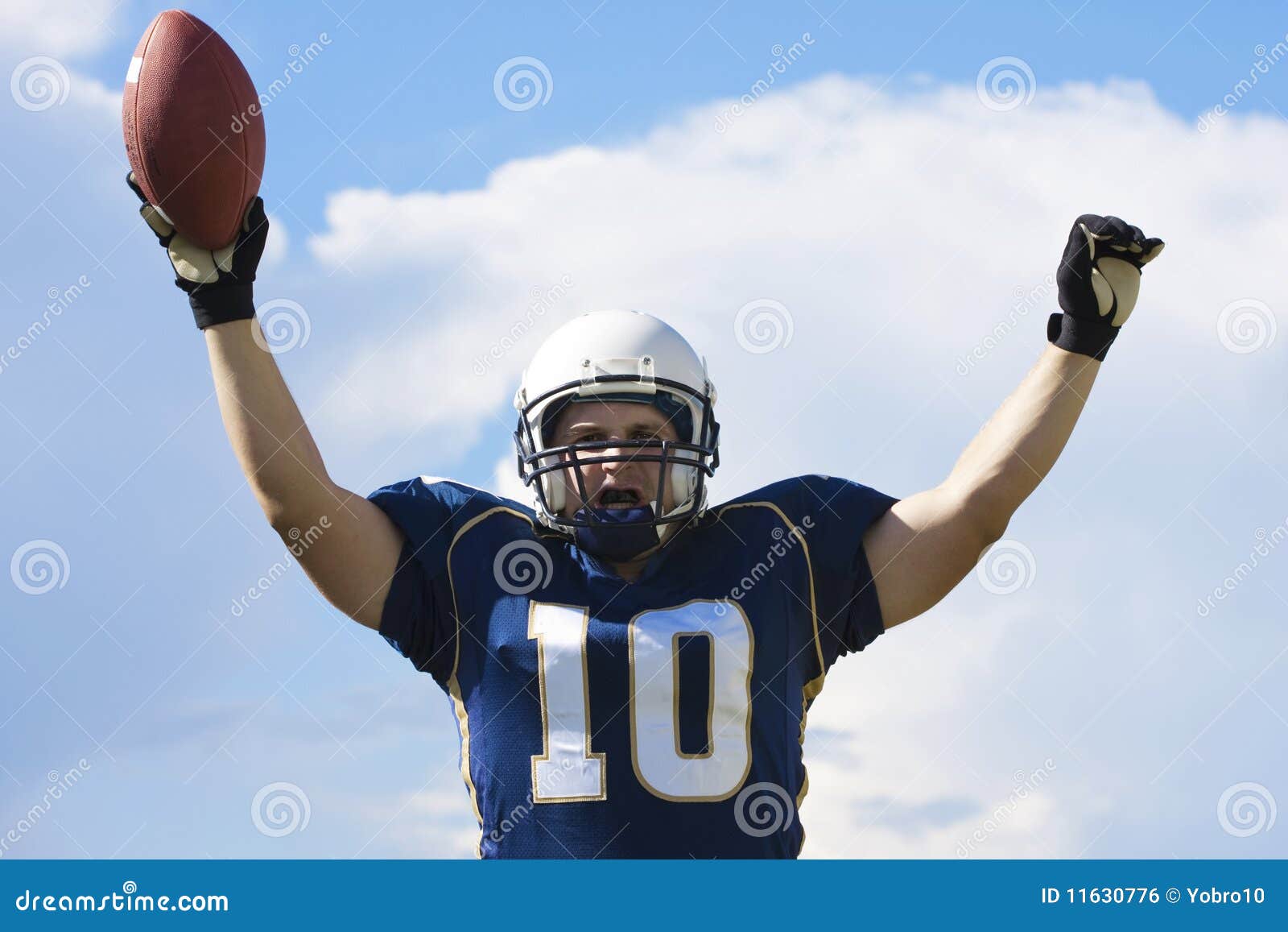 football player touchdown