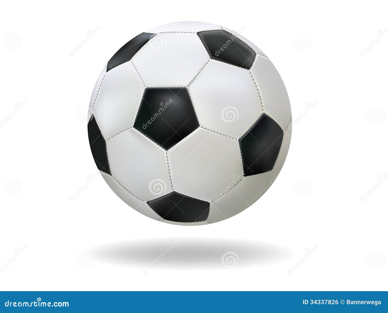 Realistic soccer ball ( Football ) on white background