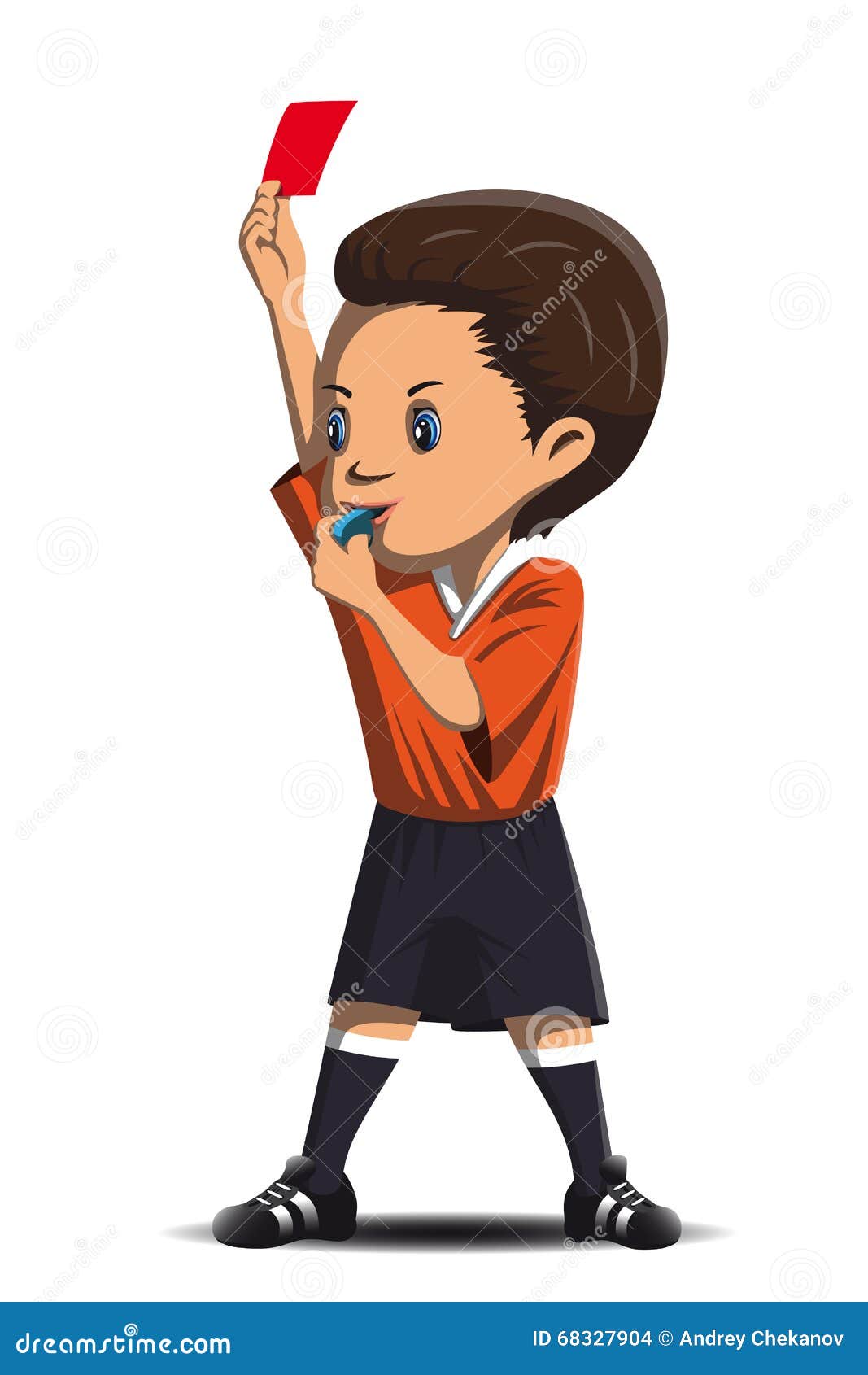 Football Referee Showing The Red Card Stock Photo - Image 