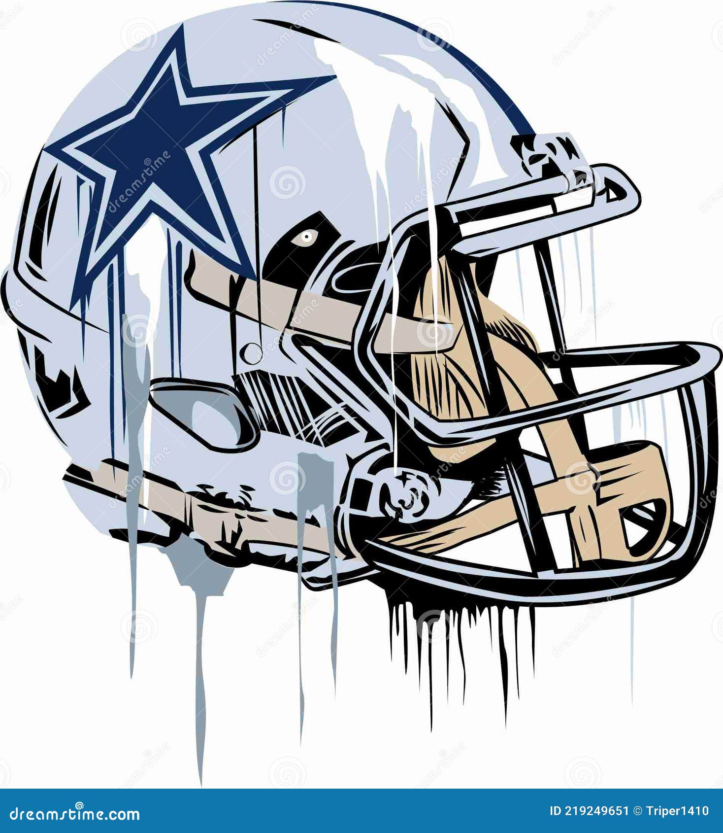 dallas cowboy helmet drawing