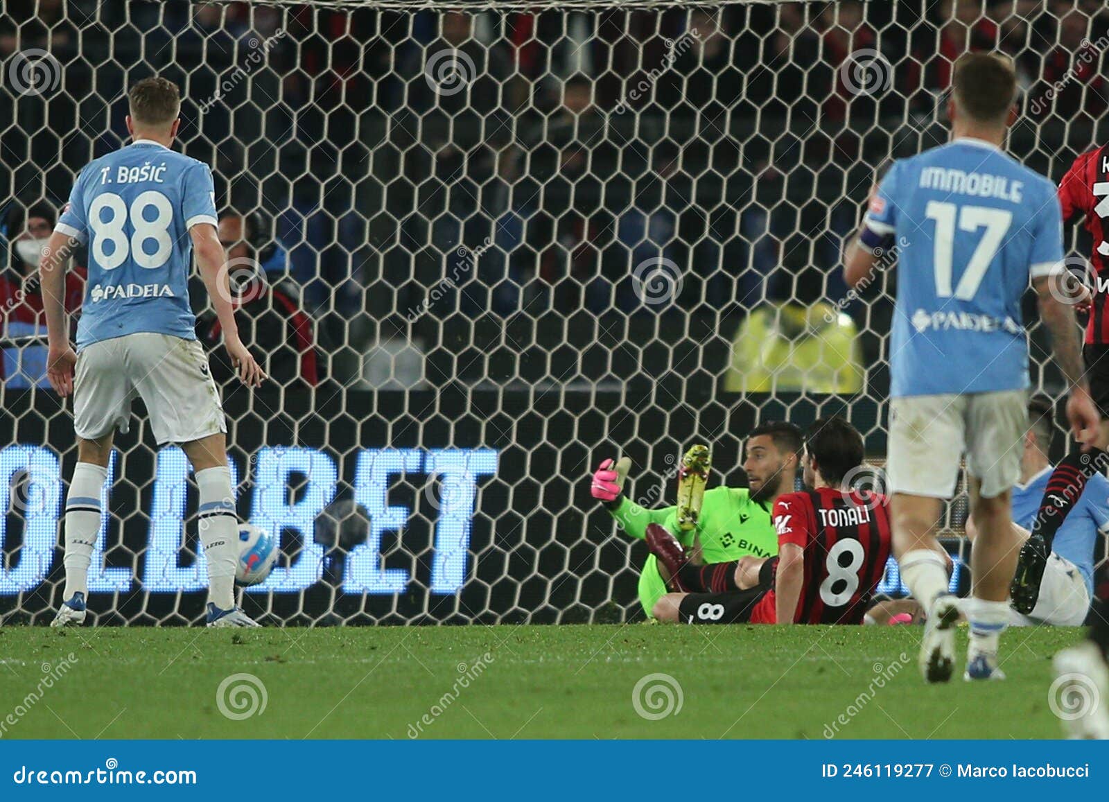 Genoa, Italy. 24 April 2022. during the Serie A football match