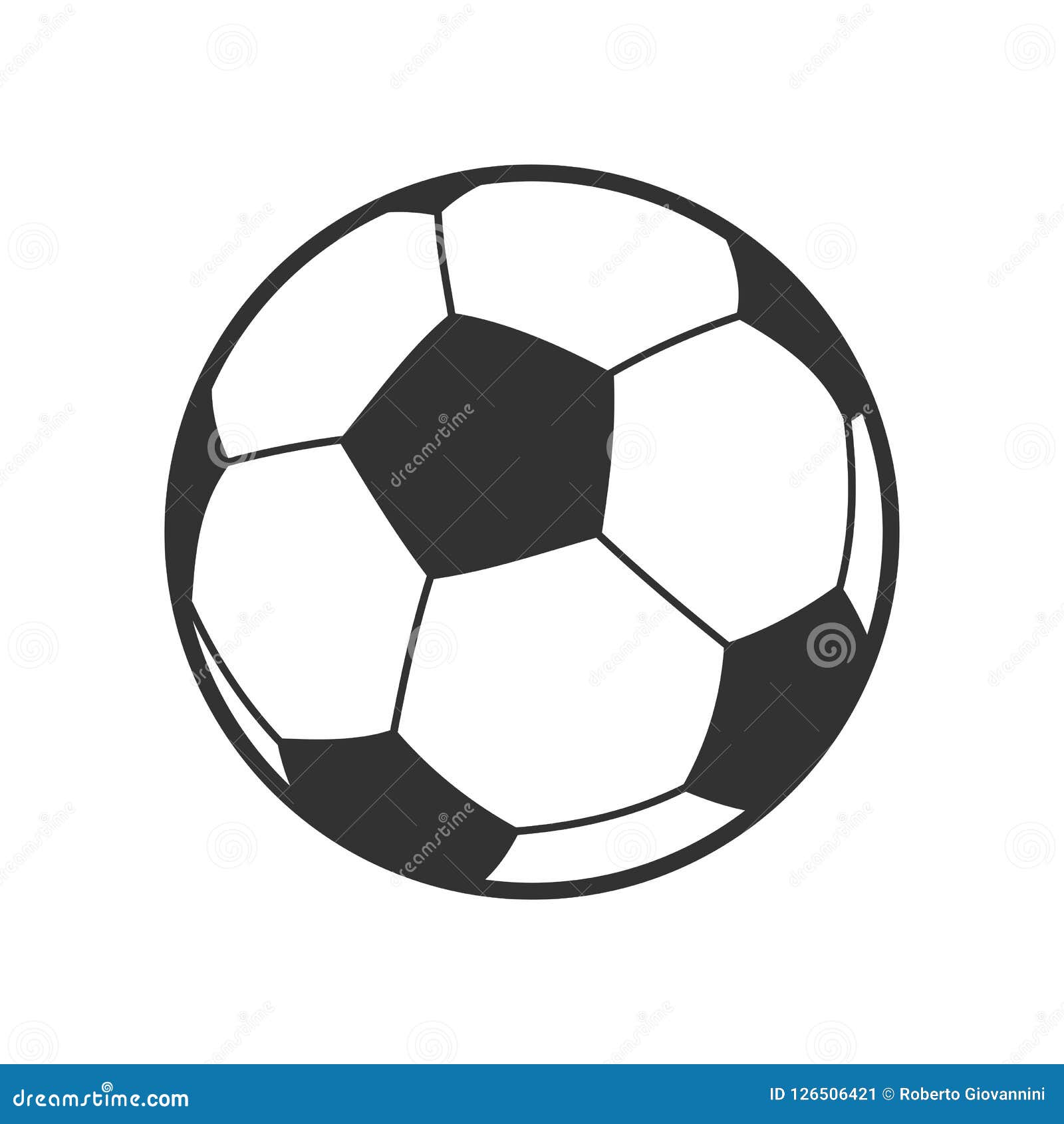 football or soccer ball outline icon on white