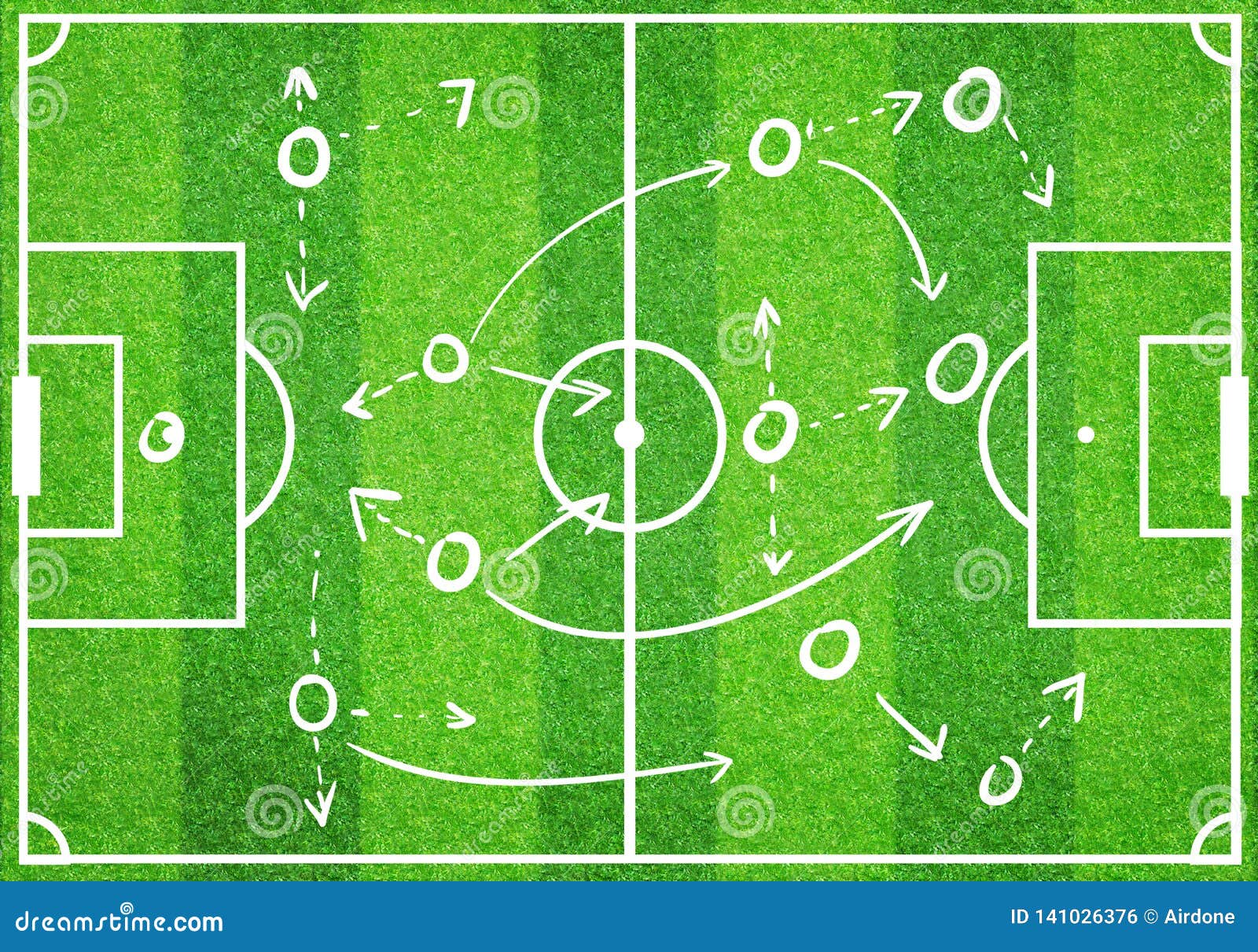 Football Soccer Game Strategy Stock Illustration - Illustration of