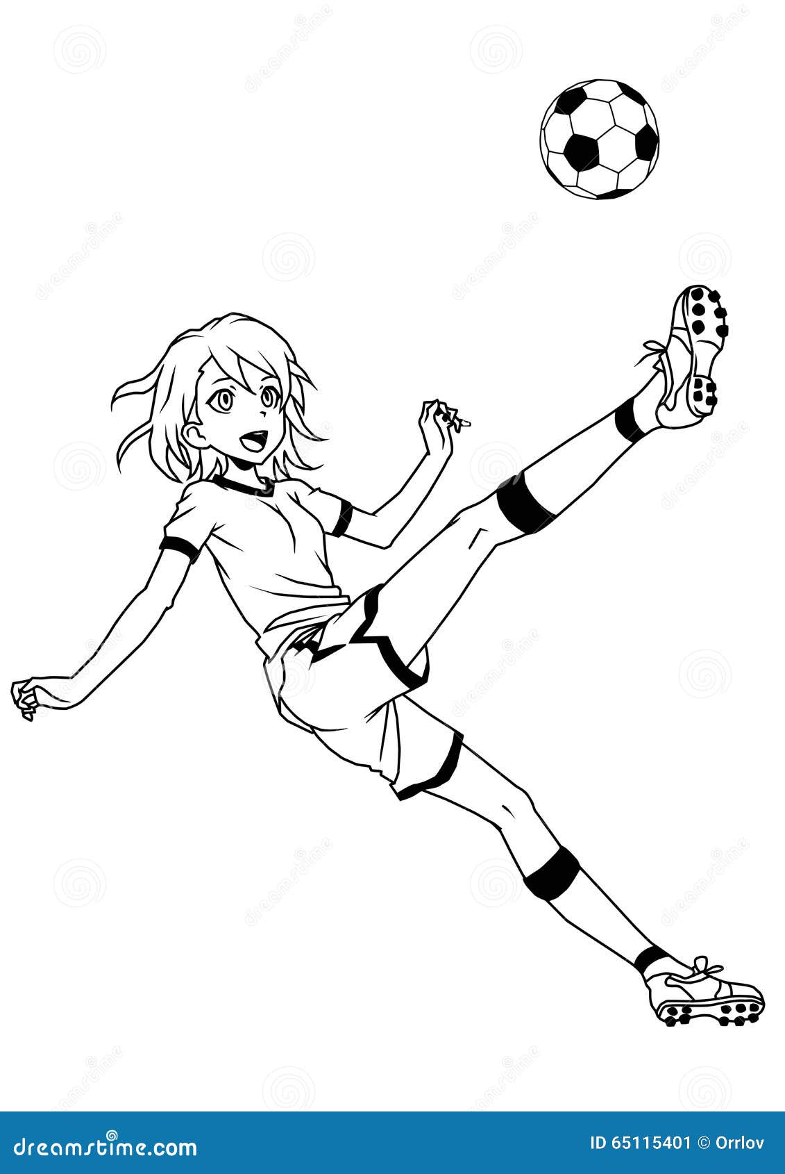 soccer girl cartoon clip art