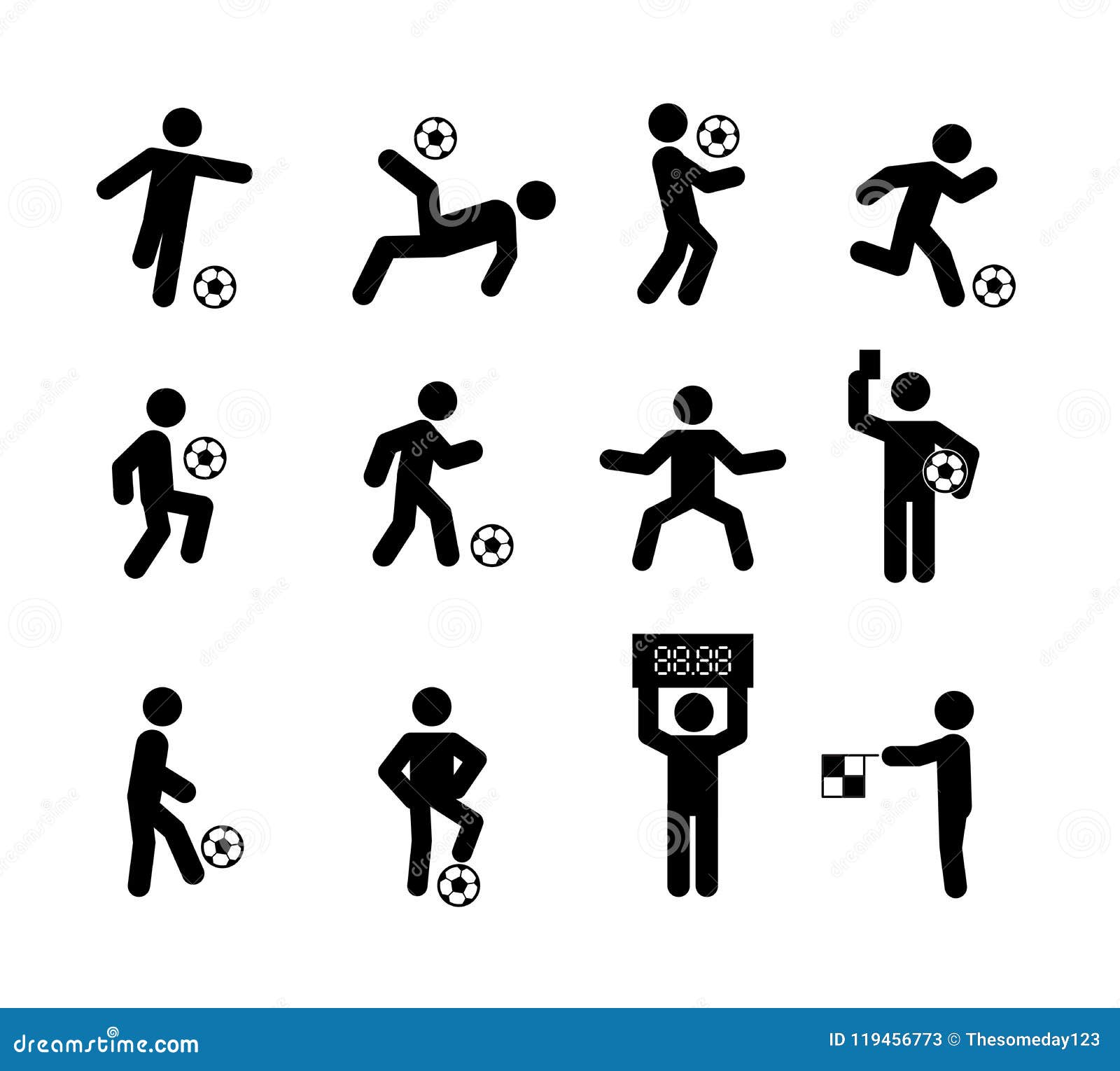 Human Action Poses Postures Stick Figure Pictogram Icons Stock Vector Image  & Art - Alamy