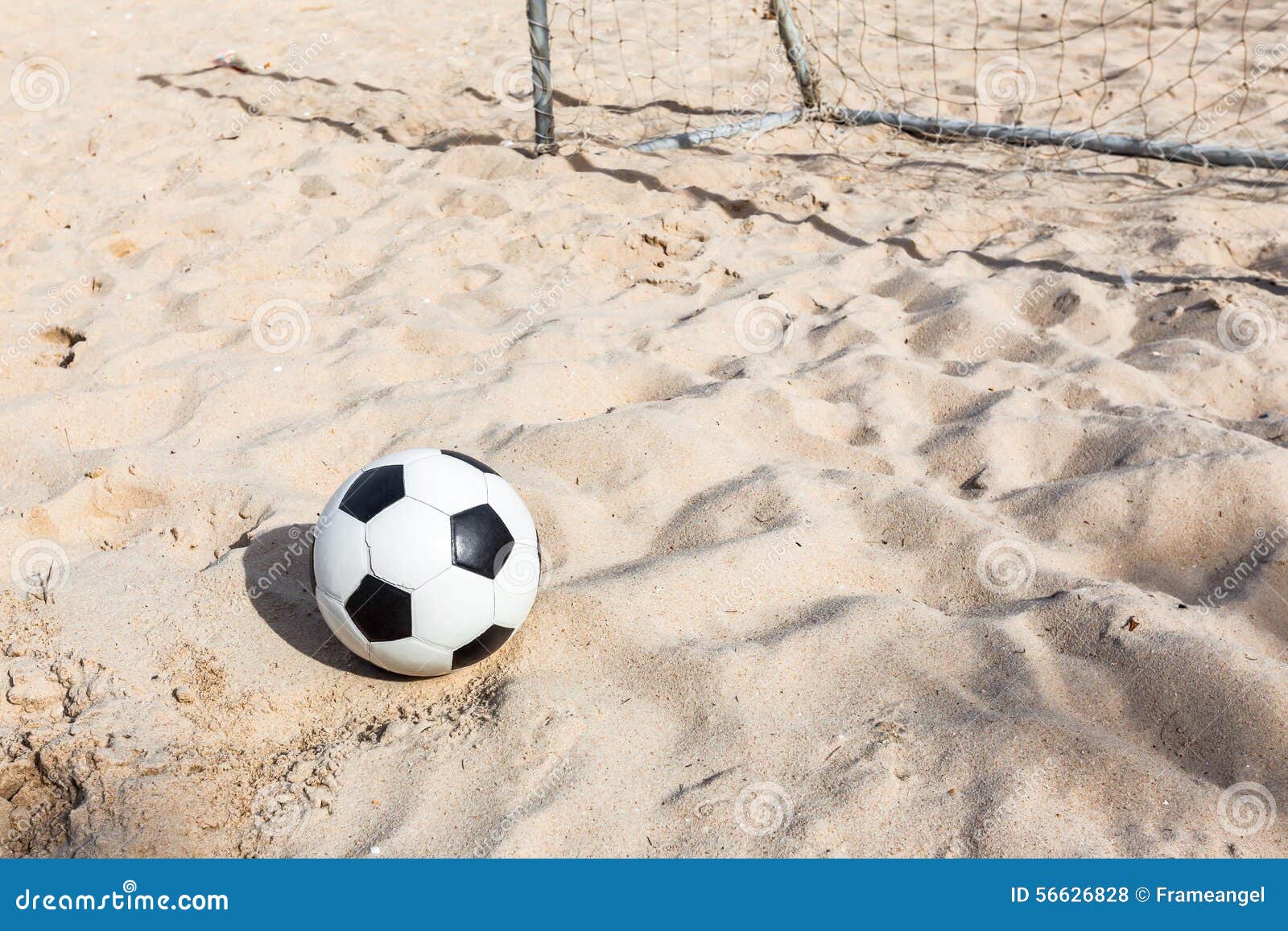 Football Soccer on Sand Beach Stock Photo Image of ball, leisure 56626828