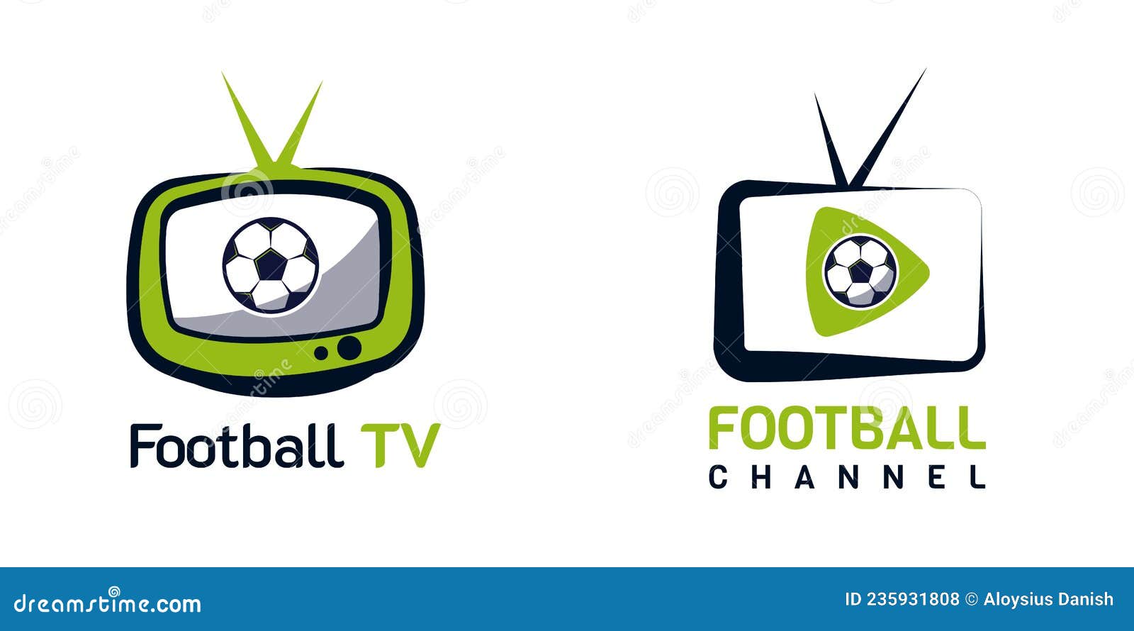 Football Soccer TV Channel Logo