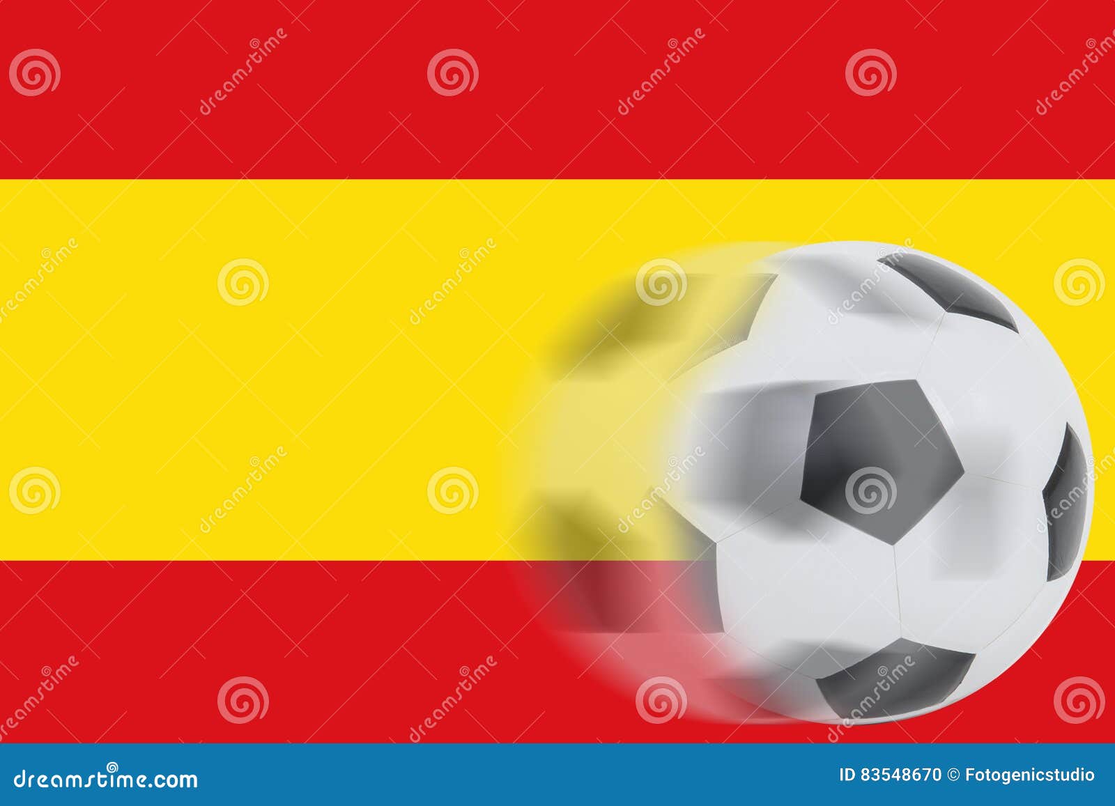 Football on Spain flag stock photo. Image of paradise - 83548670