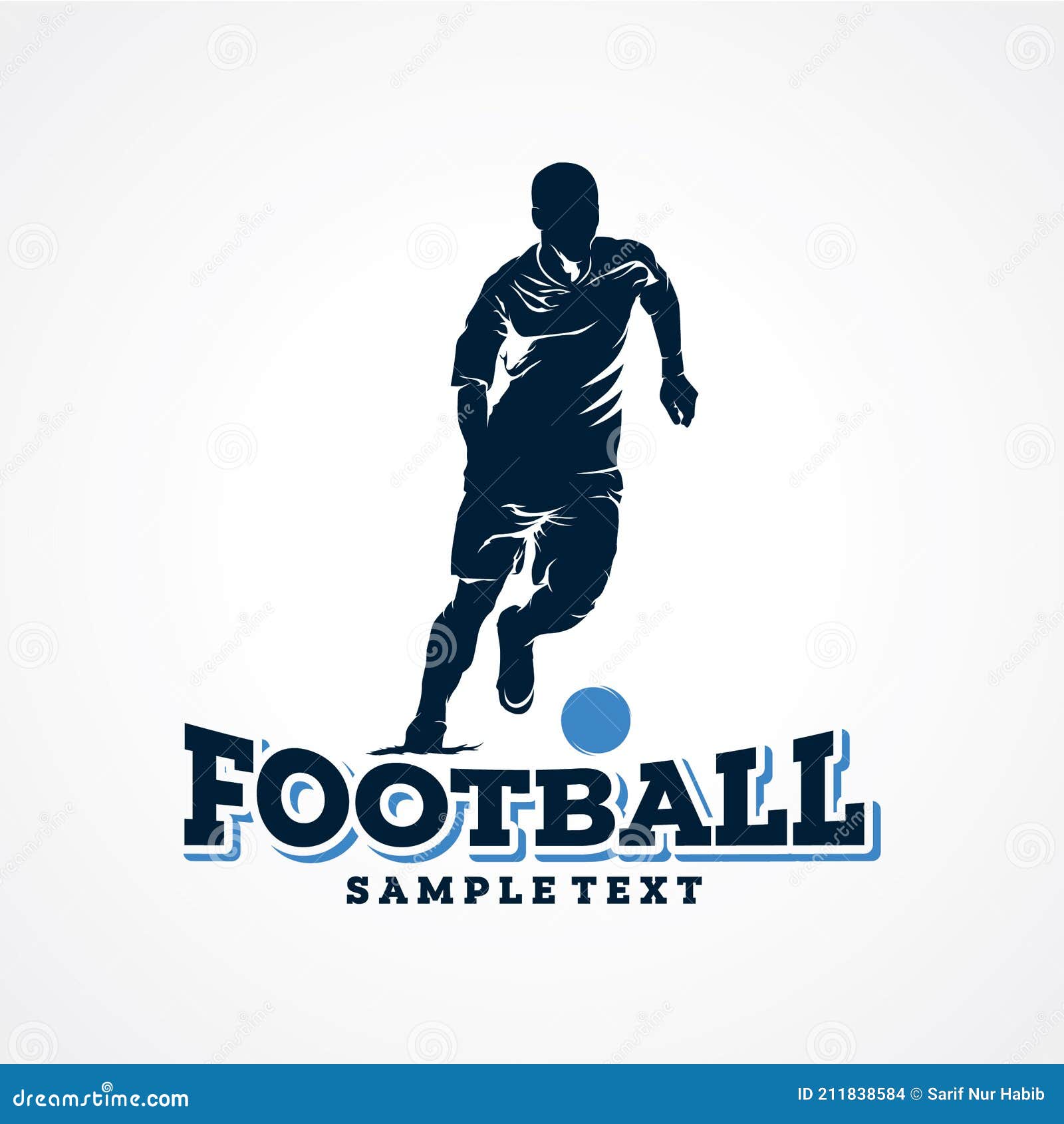 Football Sport Logo Design Template Stock Vector - Illustration of ...